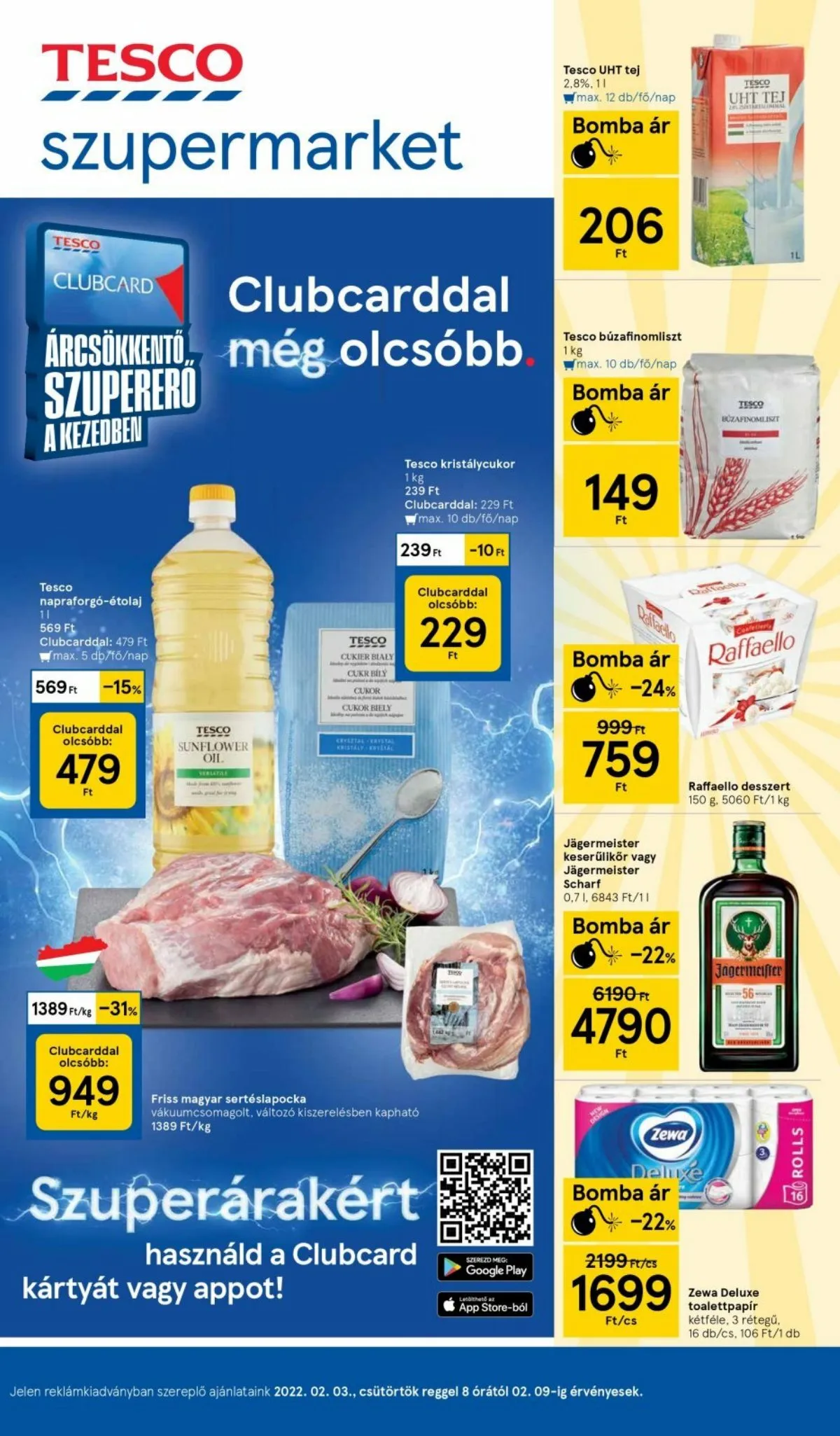 Tesco akciós újság Szupermarket 02.03–02.09