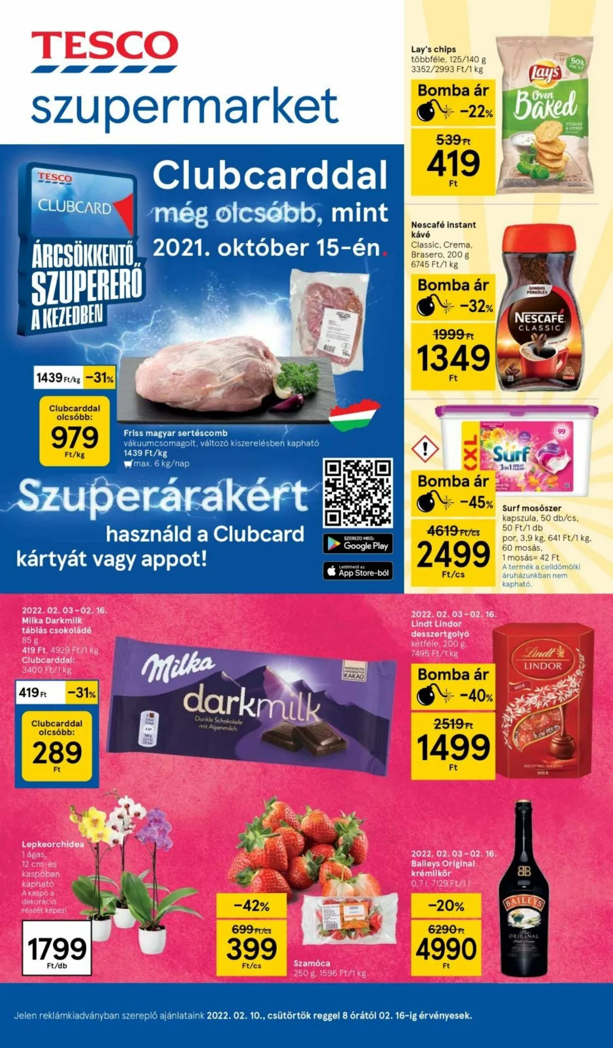Tesco akciós újság Szupermarket 02.10–02.16