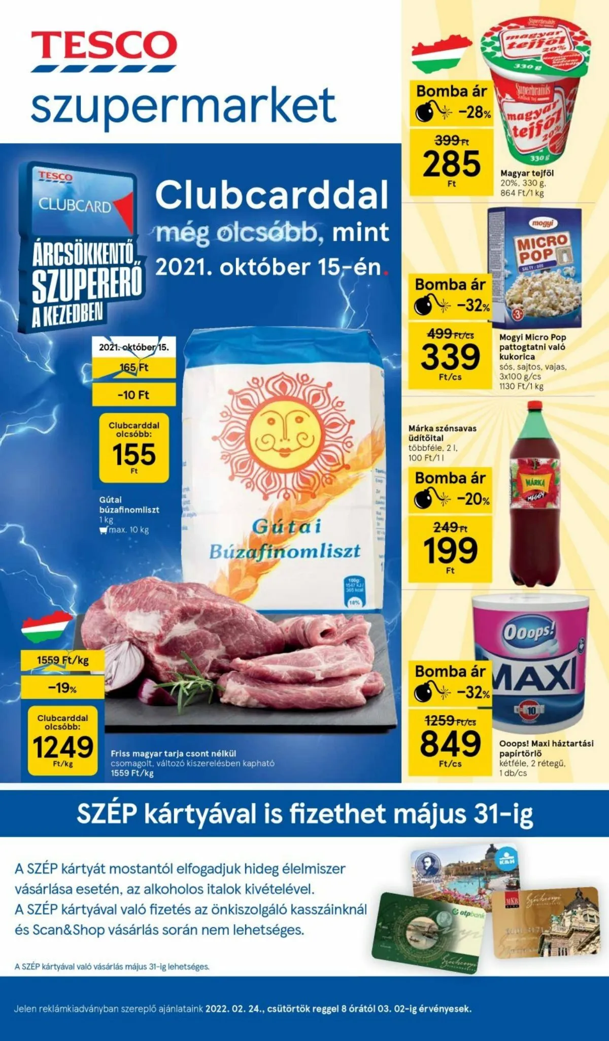Tesco akciós újság Szupermarket 02.24–03.02