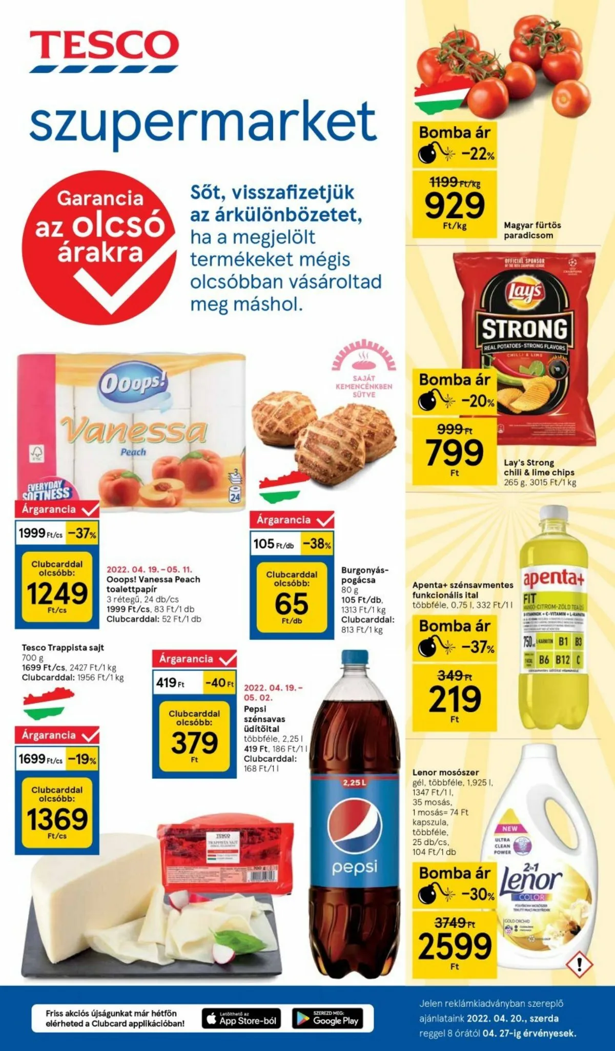 Tesco akciós újság Szupermarket 04.21–04.27