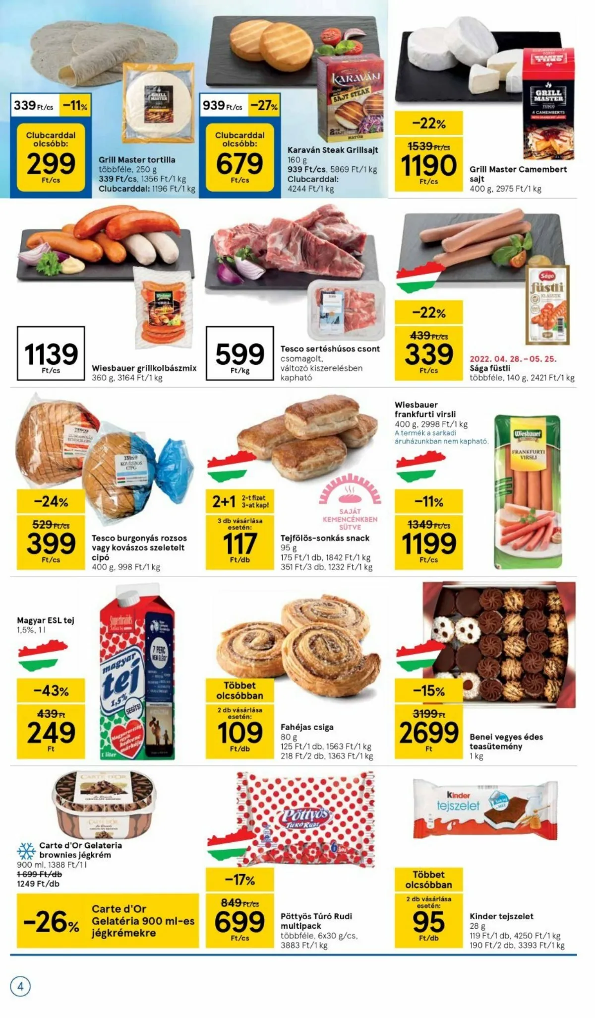 Tesco akciós újság Szupermarket 05.05–05.11 – 4. oldal