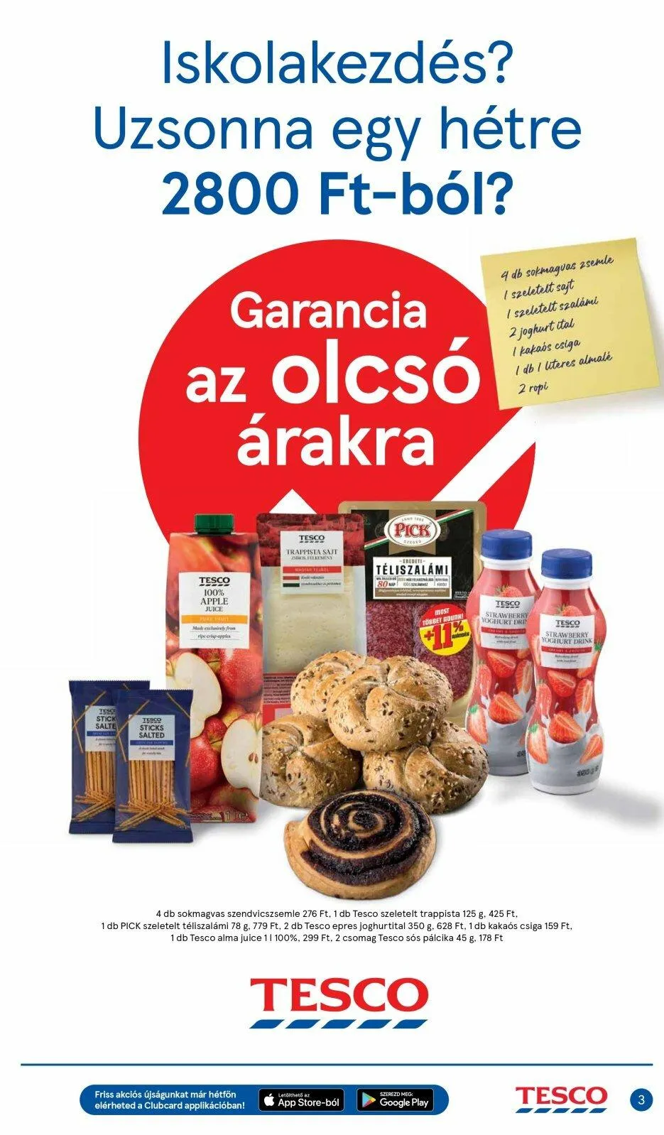 Tesco akciós újság Szupermarket 09.01–09.07 – 3. oldal