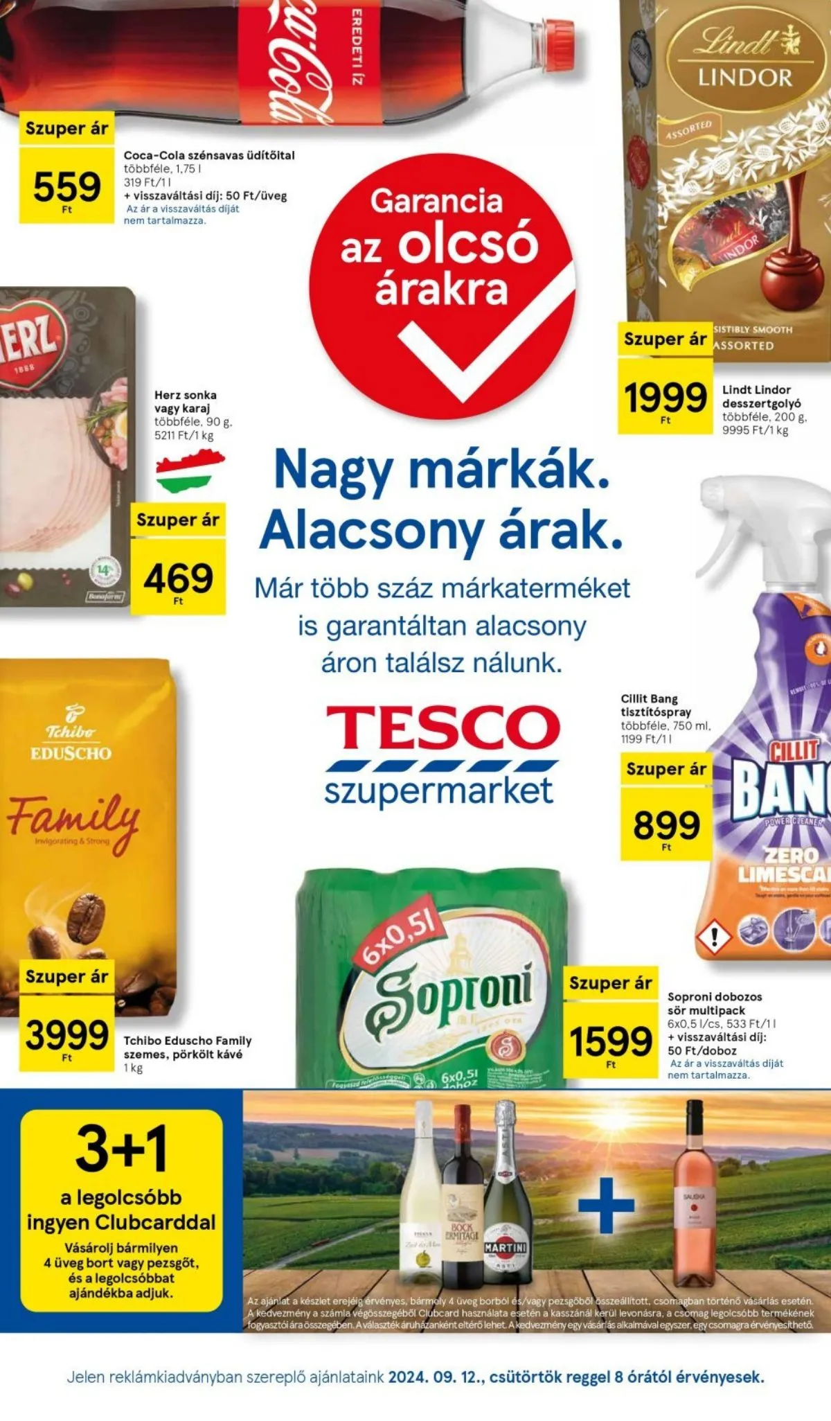 Tesco akciós újság Szupermarket 09.12–09.18