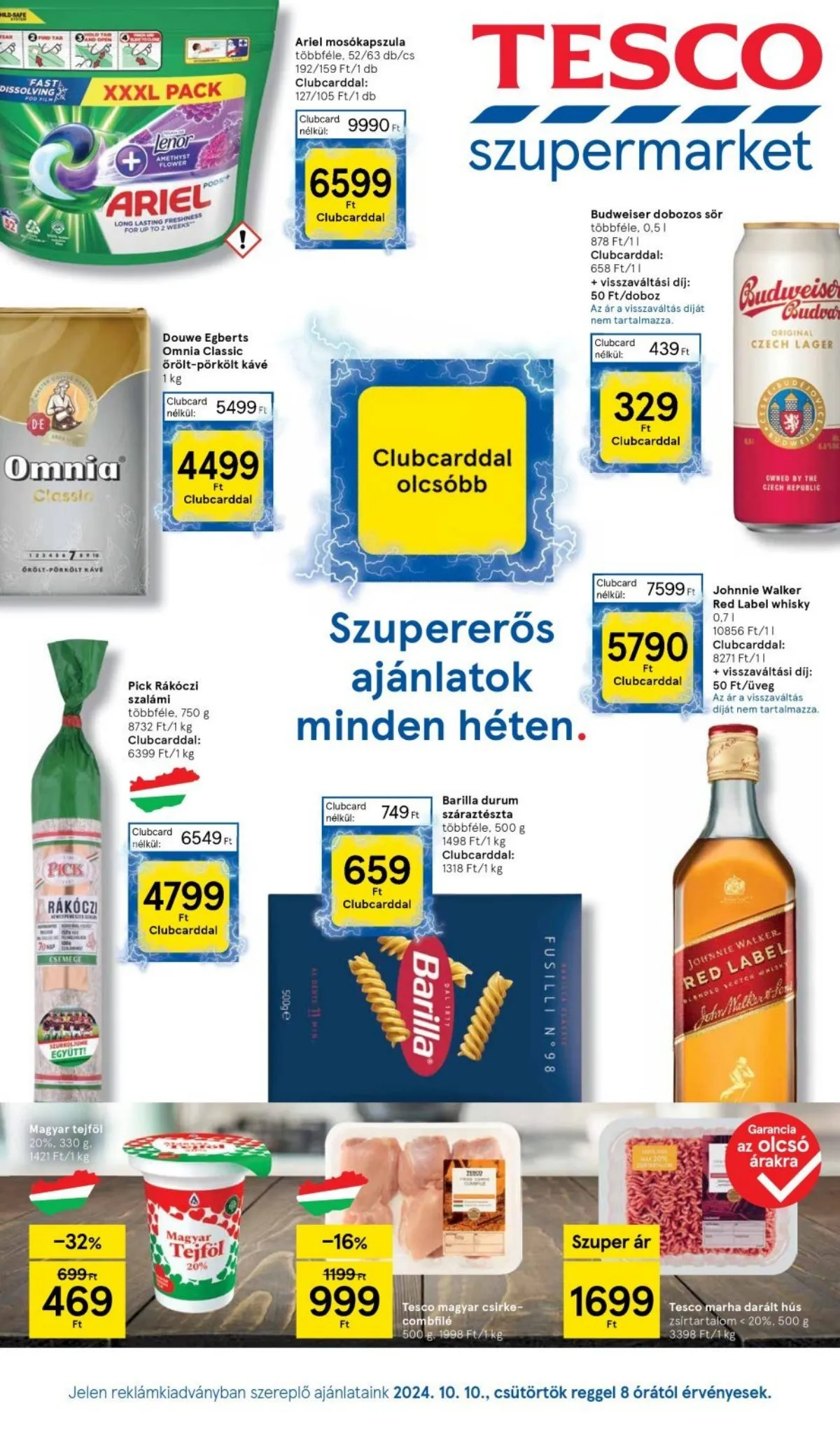 Tesco akciós újság Szupermarket 10.10–10.16