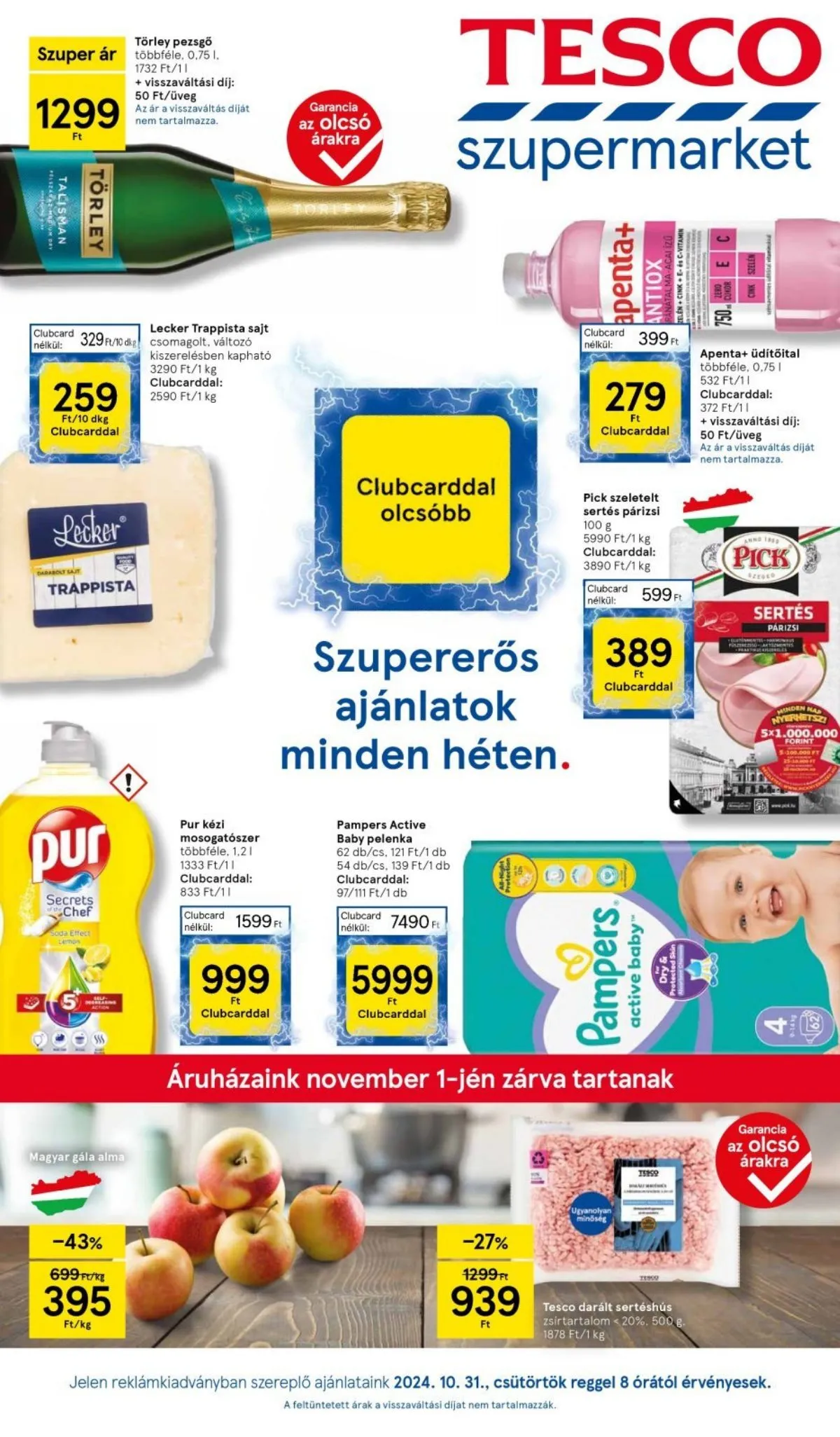 Tesco akciós újság Szupermarket 10.31–11.06