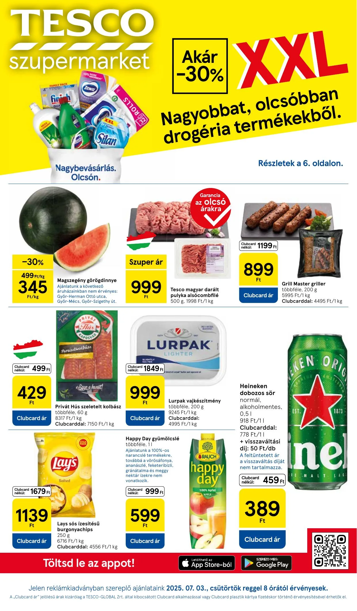Tesco akciós újság Szupermarket 07.03–07.09