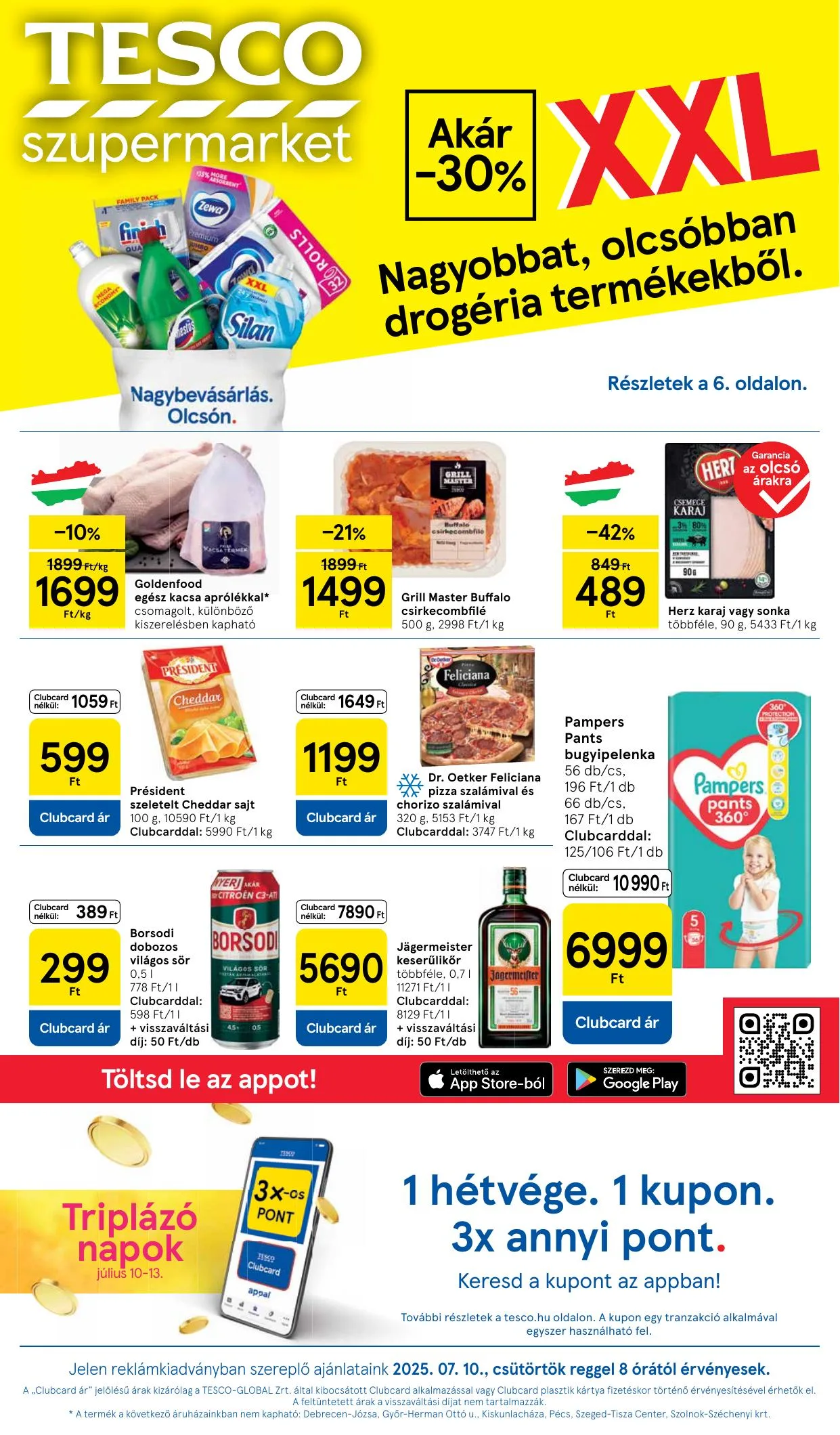 Tesco akciós újság Szupermarket 07.10–07.16