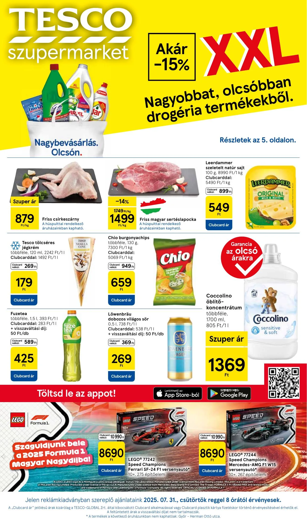 Tesco akciós újság Szupermarket 07.31–08.06