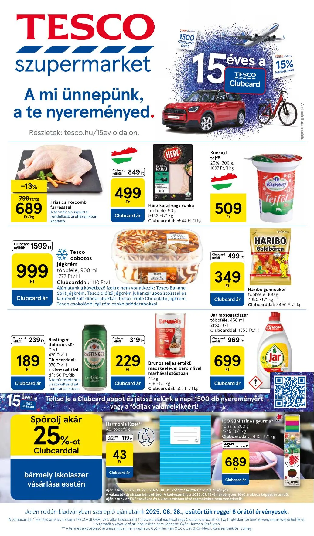Tesco akciós újság Szupermarket 08.28–09.03
