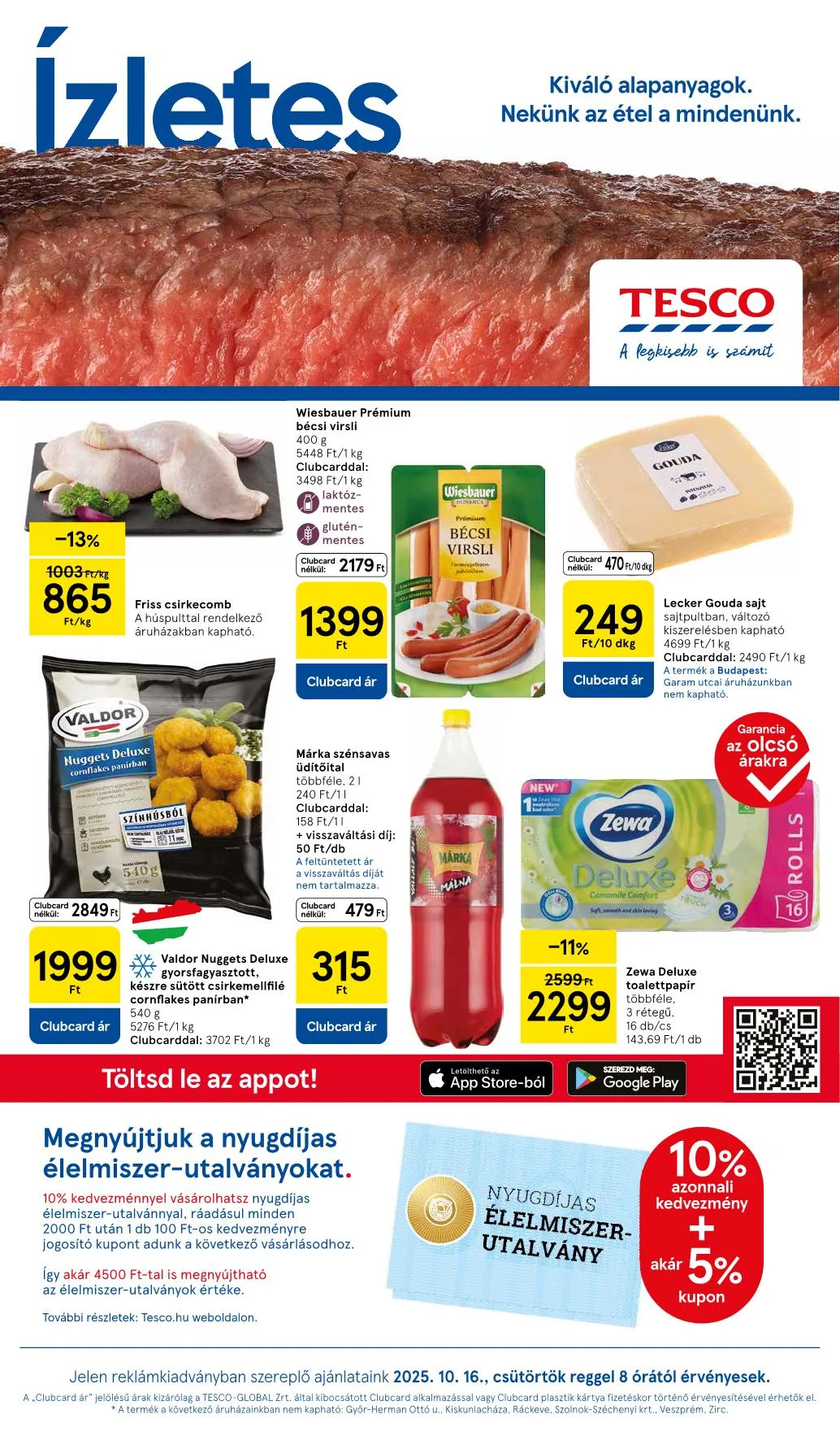 Tesco akciós újság Szupermarket 10.16–10.21