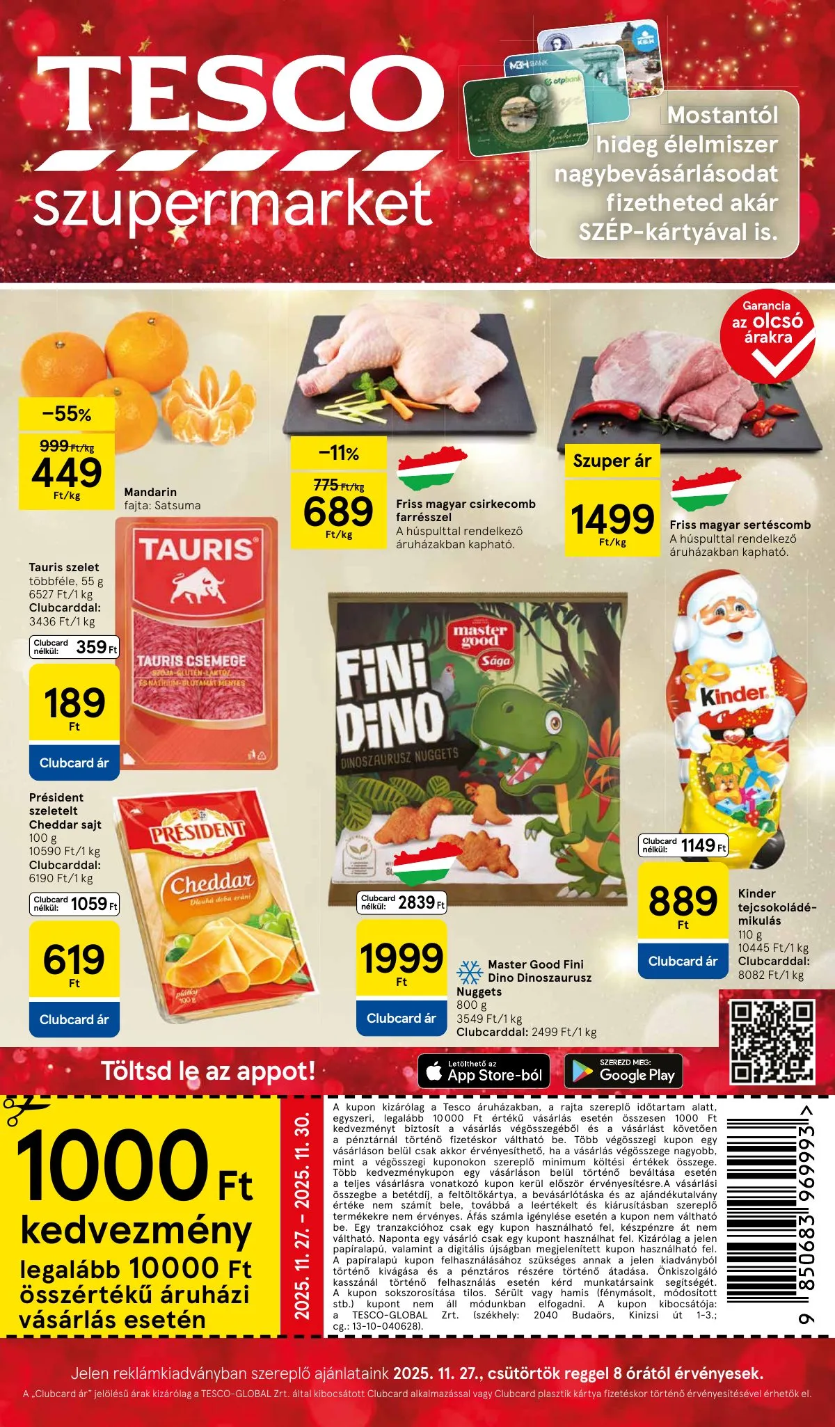Tesco akciós újság Szupermarket 11.27–12.03