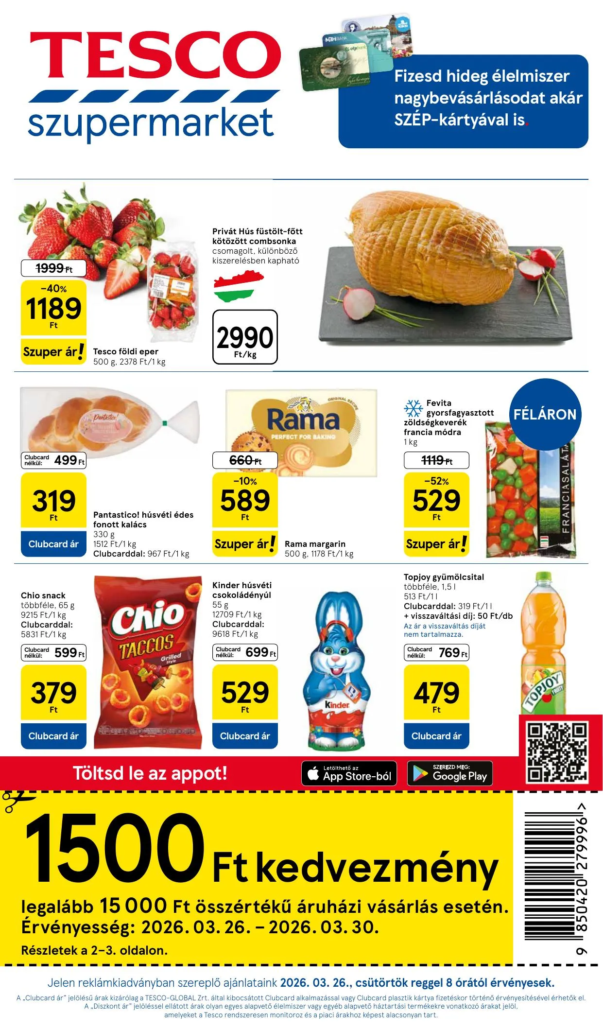 Tesco akciós újság Szupermarket 03.26–04.04