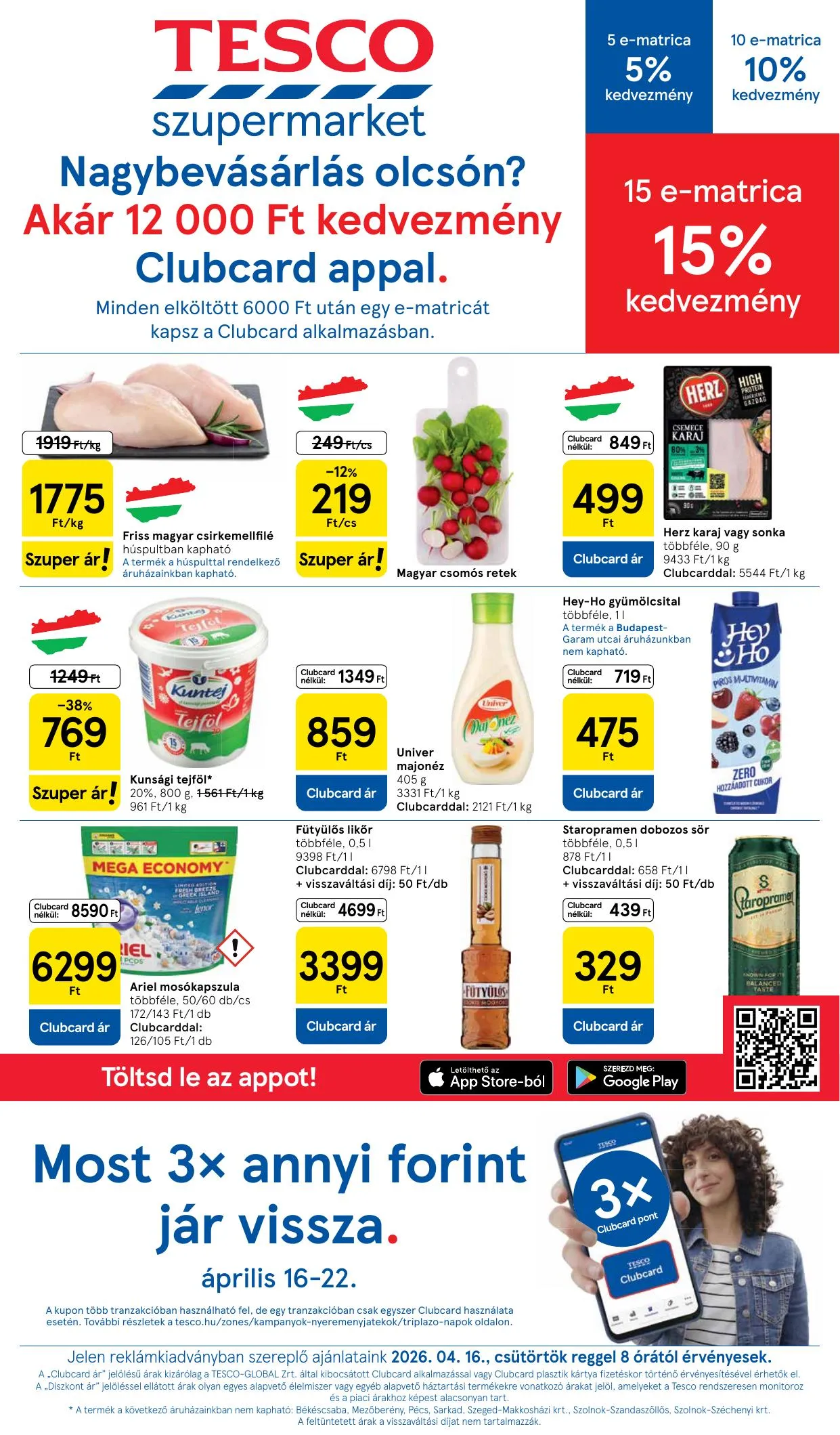 Tesco akciós újság Szupermarket 04.16–04.22