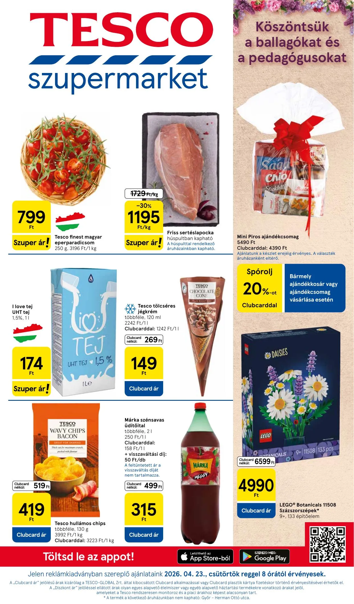 Tesco akciós újság Szupermarket 04.23–04.28