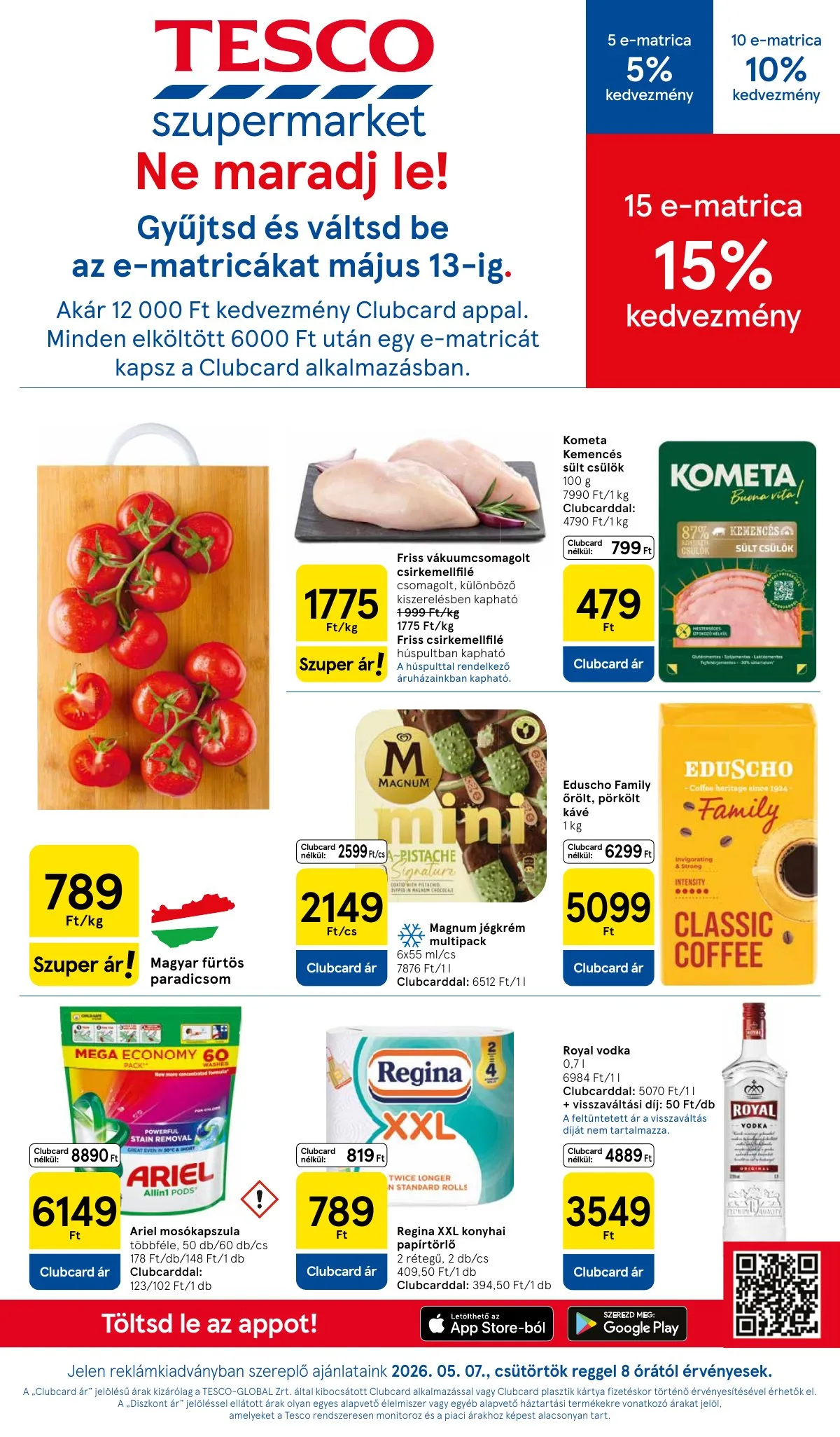 Tesco akciós újság Szupermarket 05.07–05.13