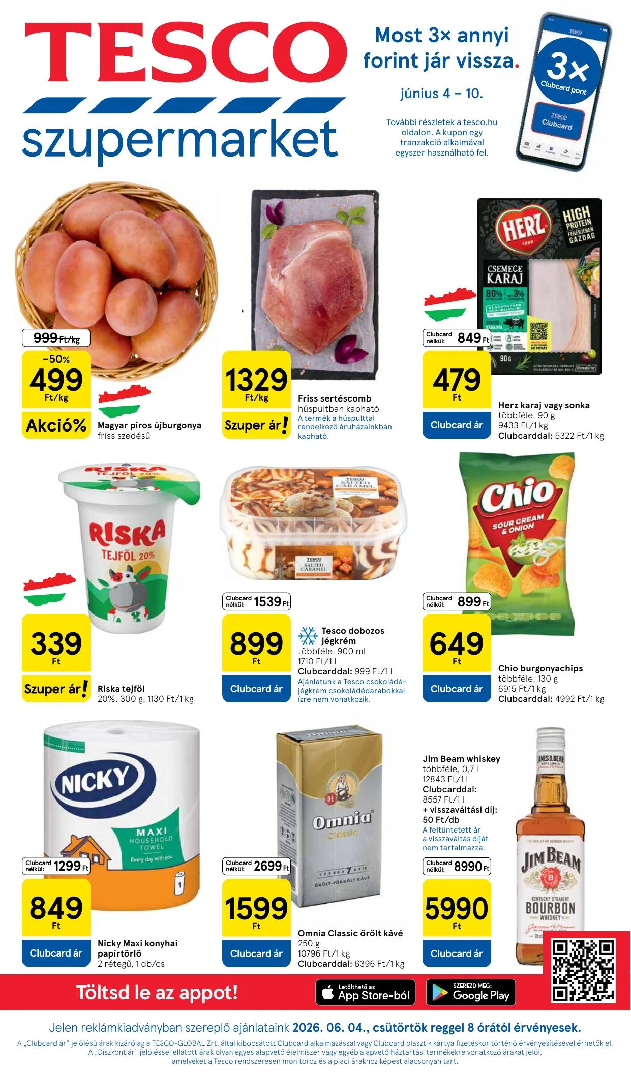 Tesco akciós újság Szupermarket 06.04–06.10