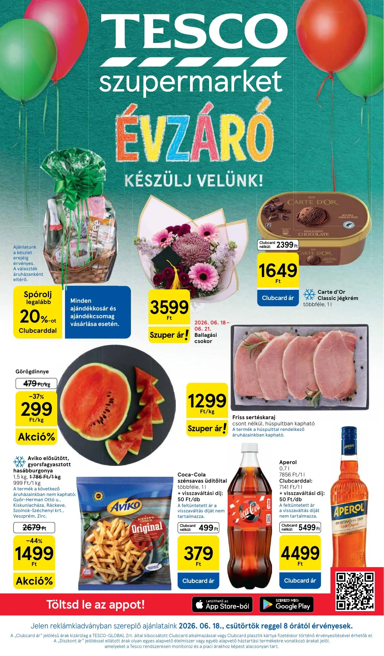 Tesco akciós újság Szupermarket 06.18–06.24