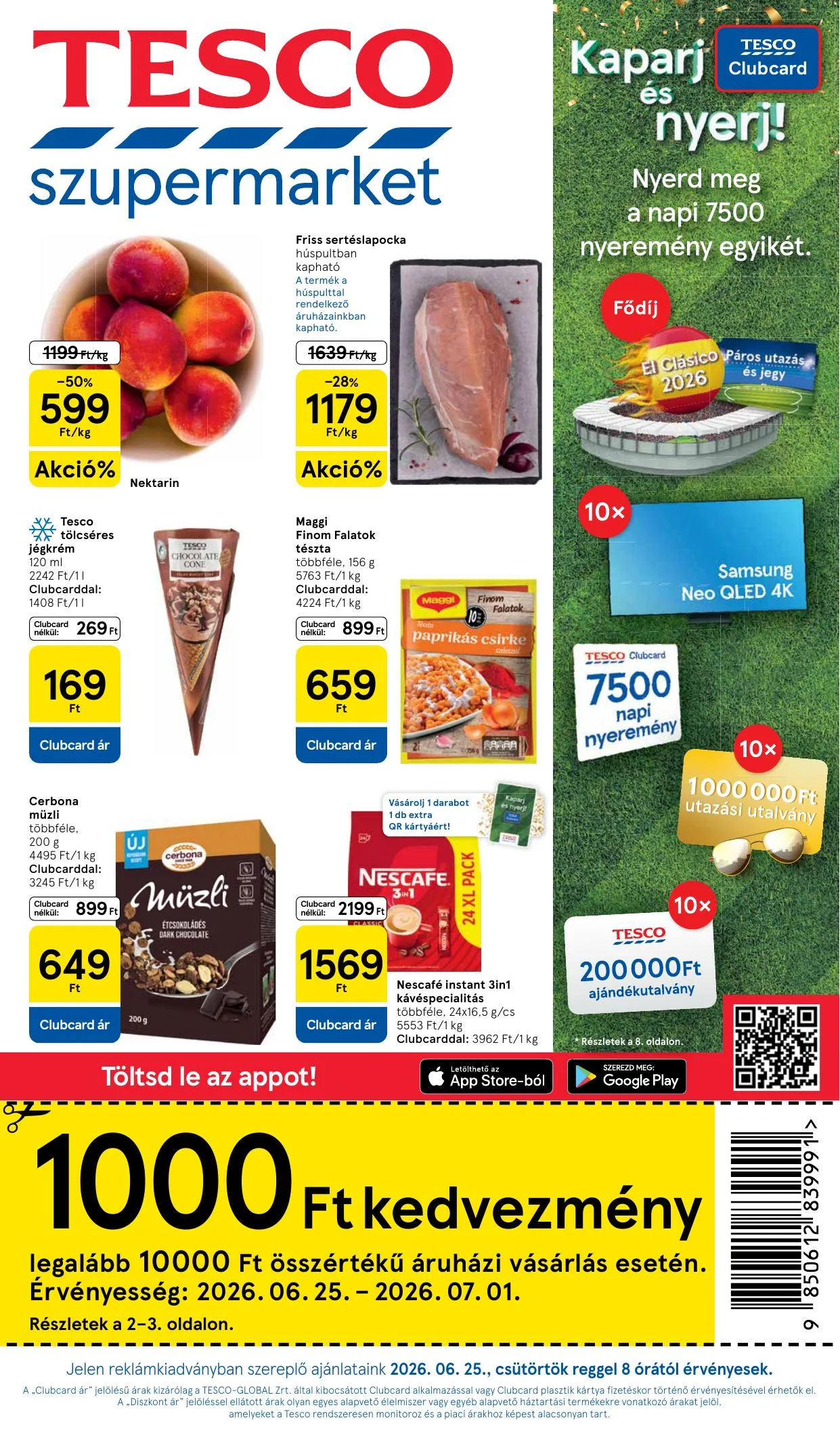 Tesco akciós újság Szupermarket 06.25–07.01
