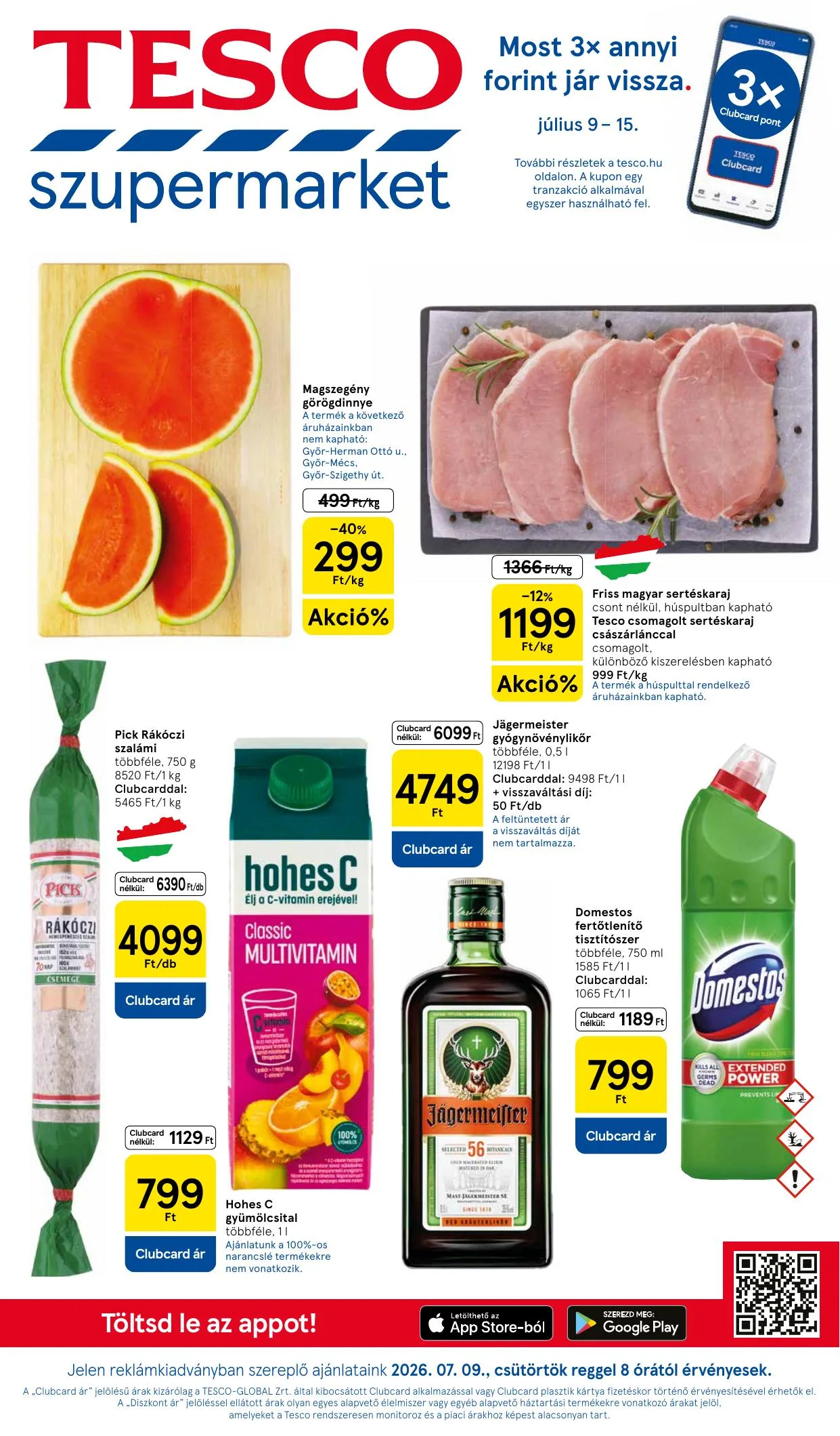 Tesco akciós újság Szupermarket 07.09–07.15