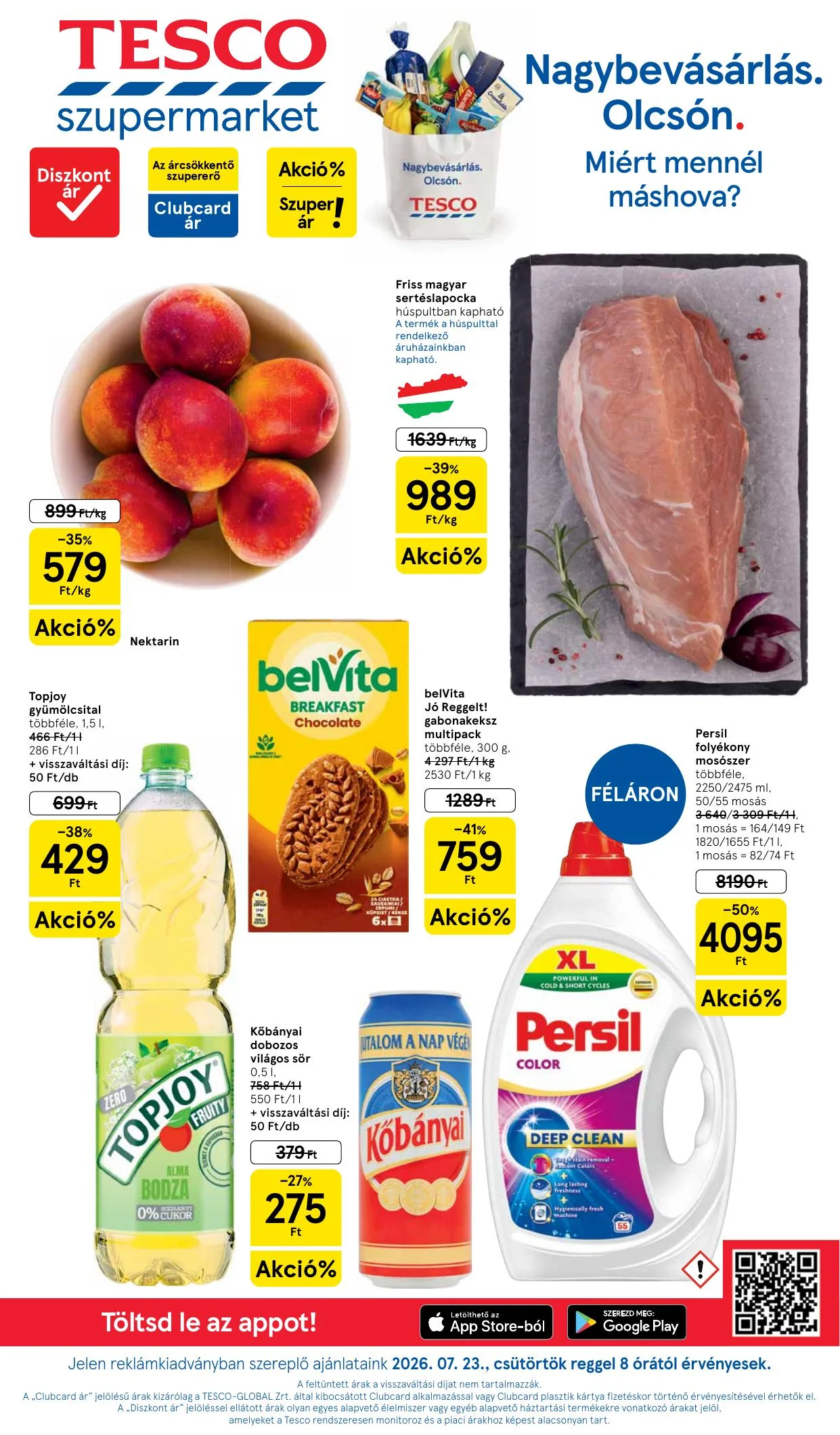 Tesco akciós újság Szupermarket 07.23–07.29