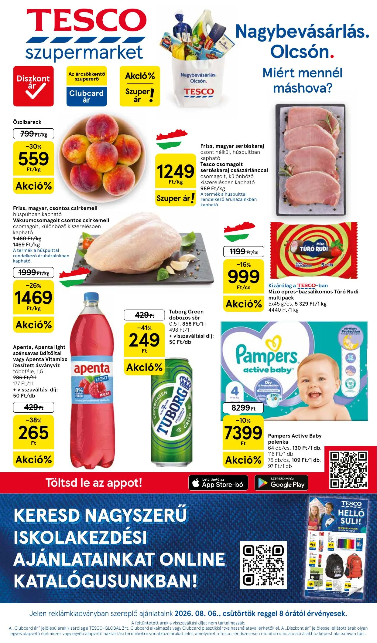 Tesco akciós újság Szupermarket 08.06–08.12
