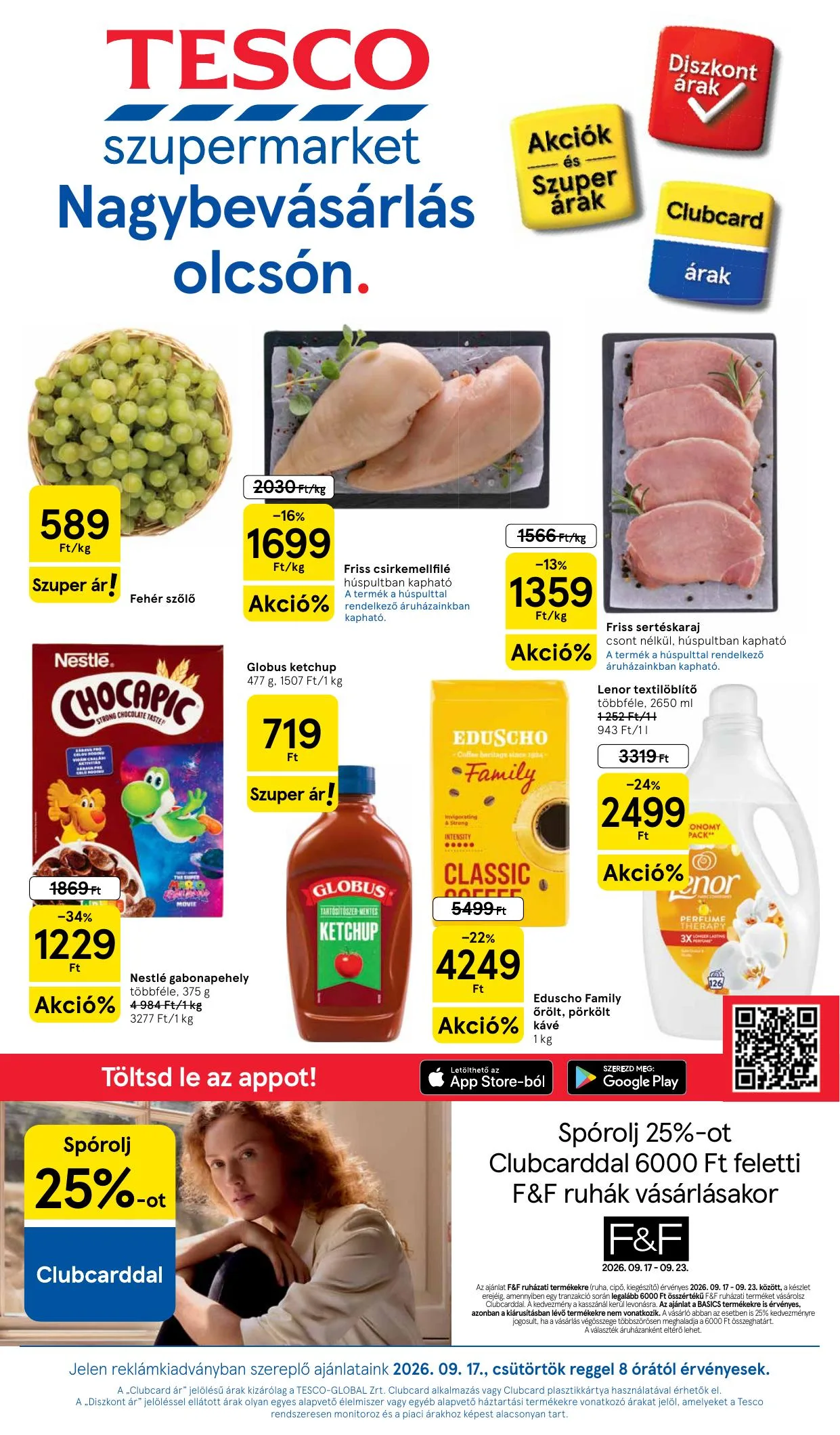 Tesco akciós újság Szupermarket 09.17–09.23