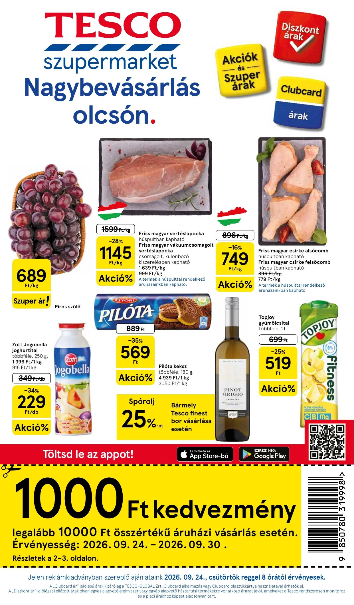 Tesco akciós újság Szupermarket 09.24–09.30