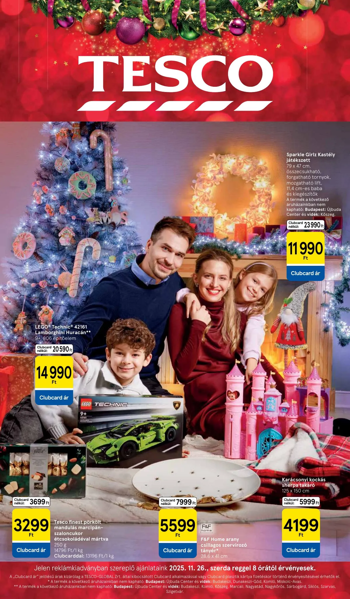 Tesco akciós újság Unnepi katalógus 11.26–11.26