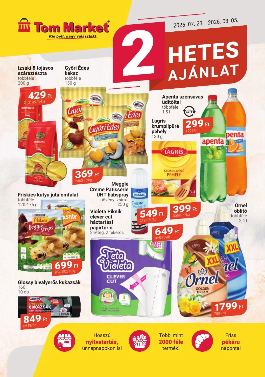 Tom Market akciós újság Market 07.23–08.05