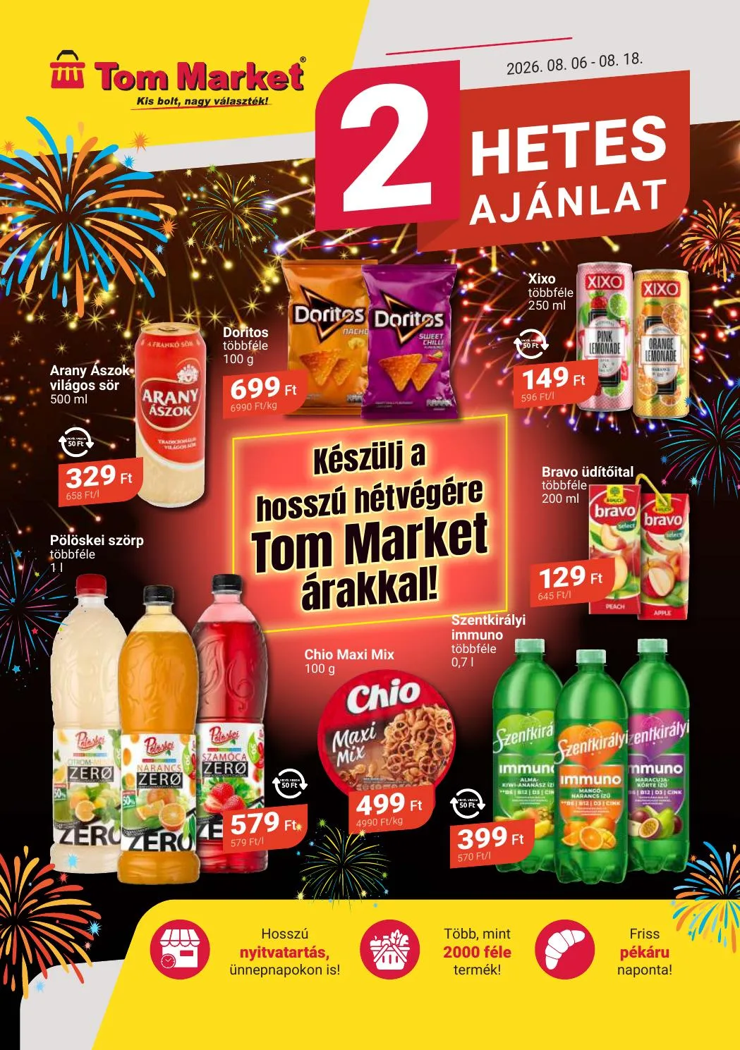 Tom Market akciós újság Market 08.06–08.18