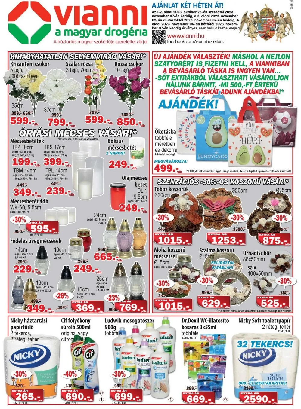 Vianni akciós újság 10.25–11.07
