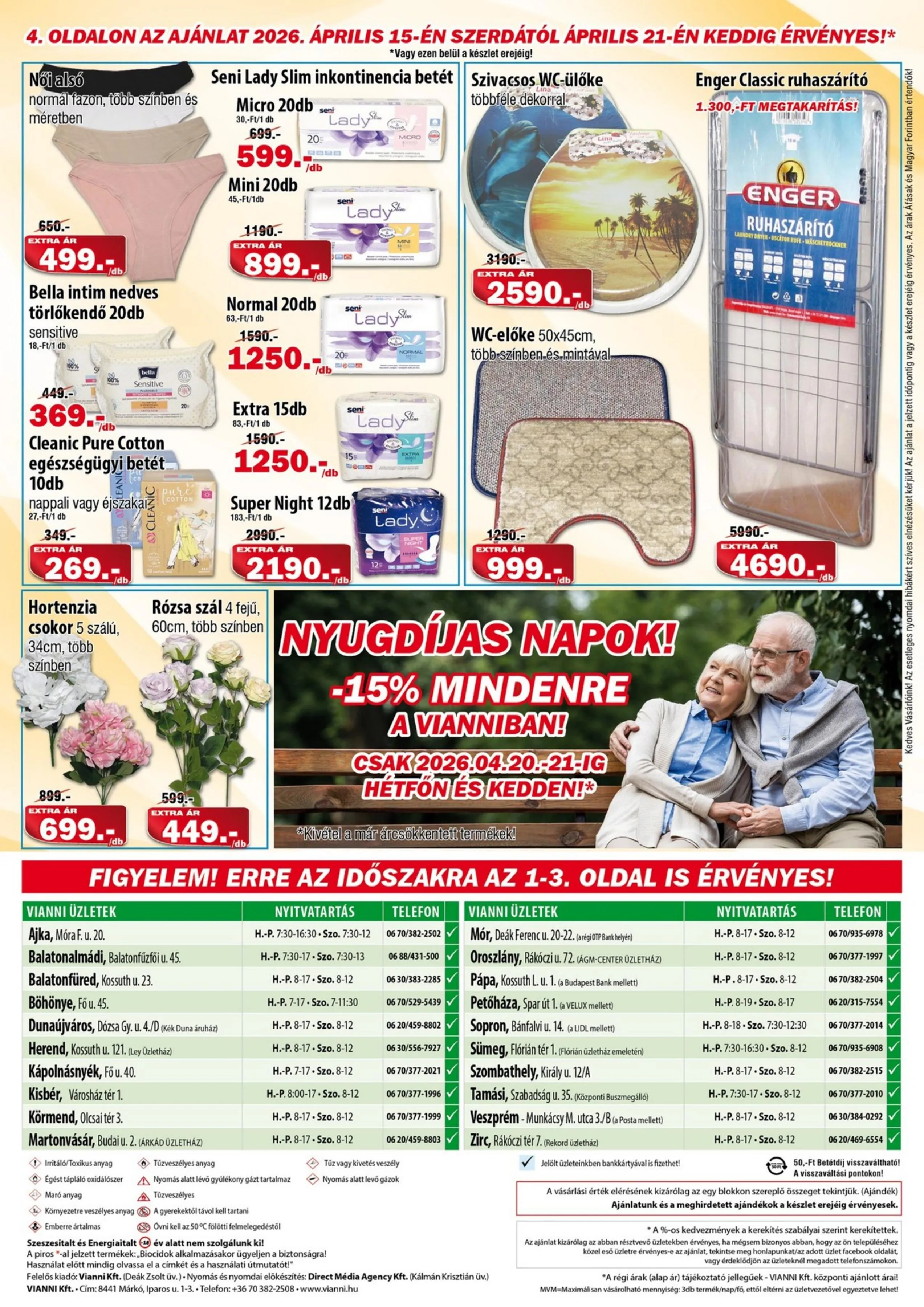 Vianni akciós újság 04.08–04.21 – 4. oldal