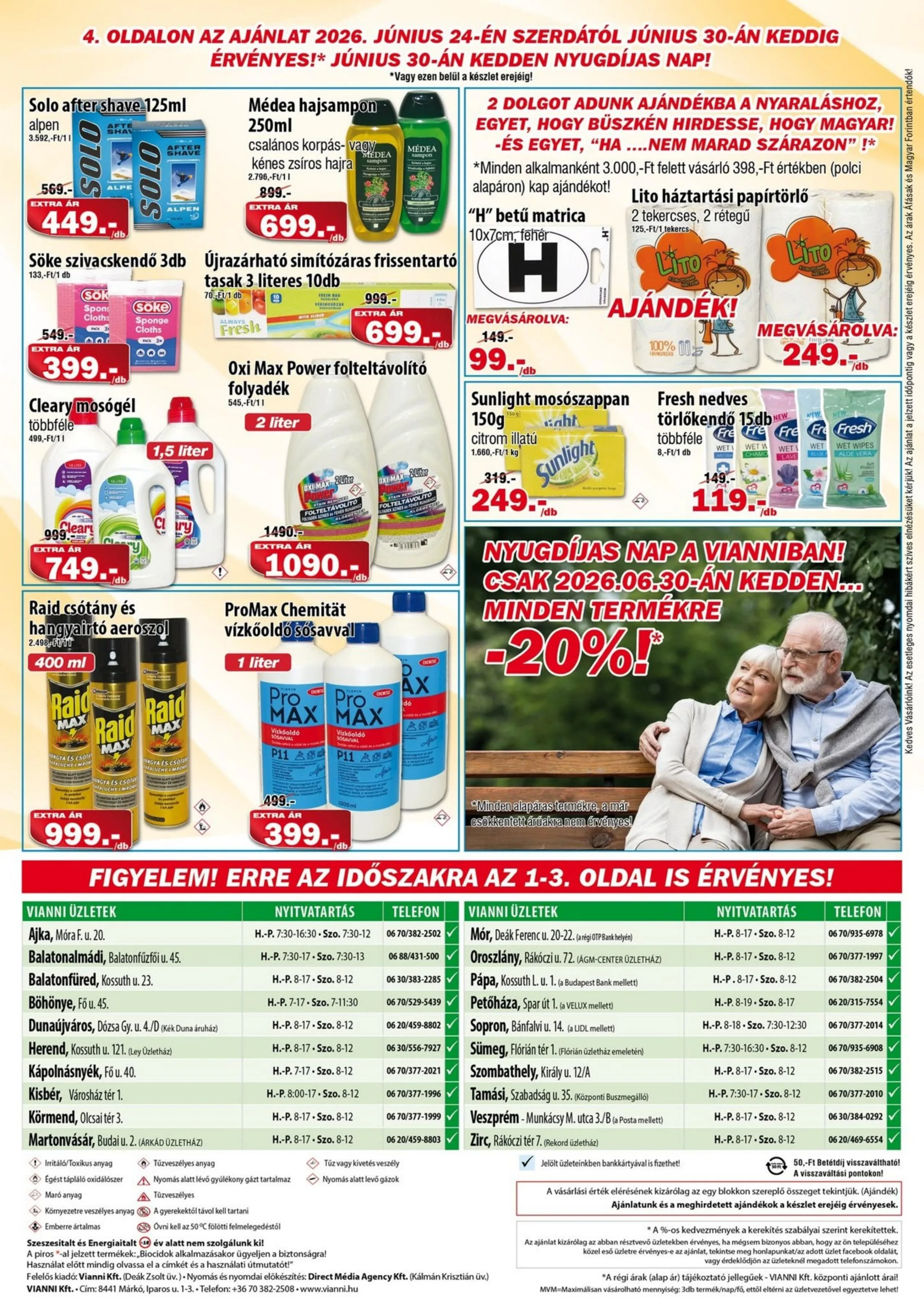Vianni akciós újság 06.10–06.30 – 4. oldal