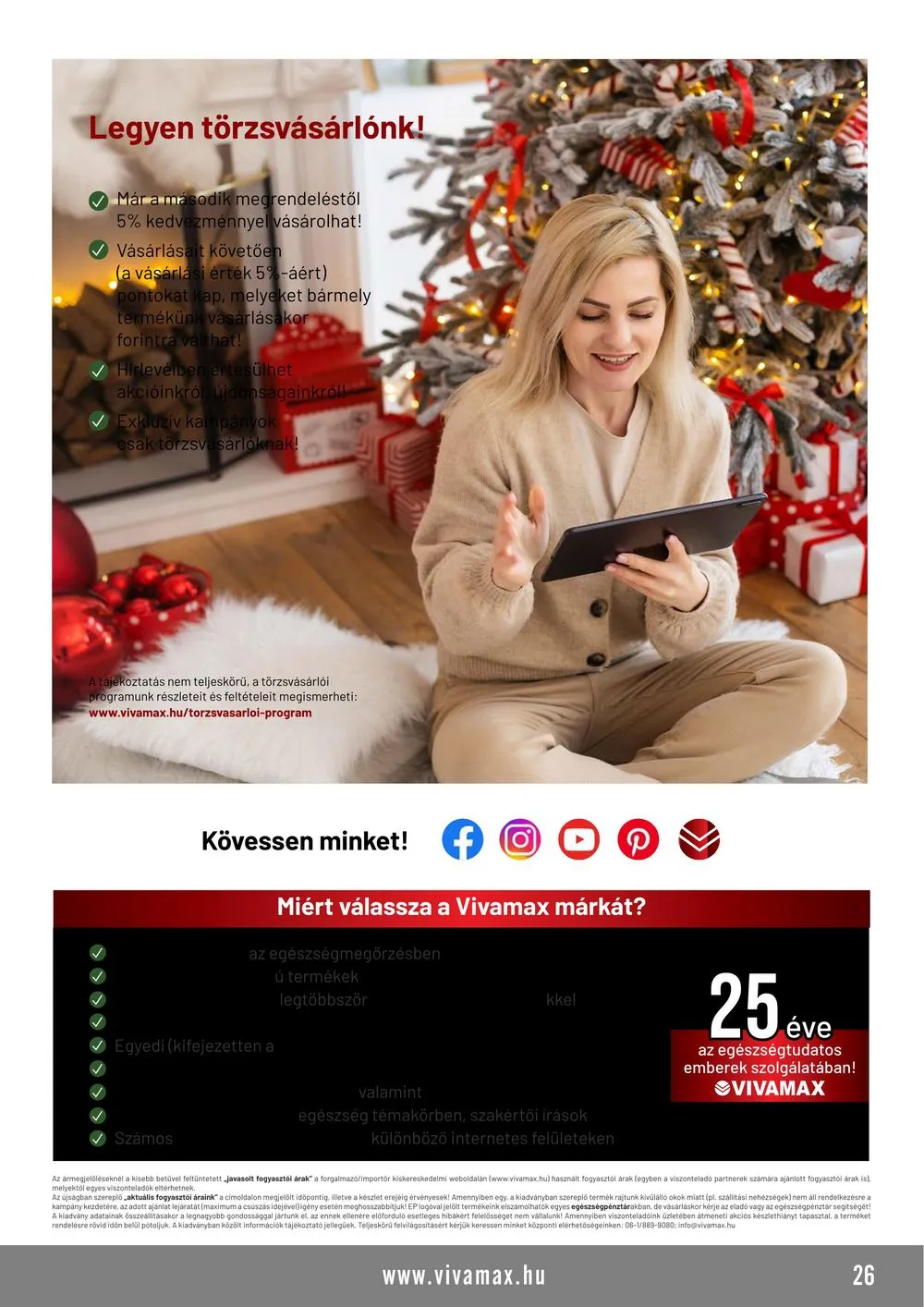 Vivamax akciós újság Karacsony 12.01–12.31 – 26. oldal