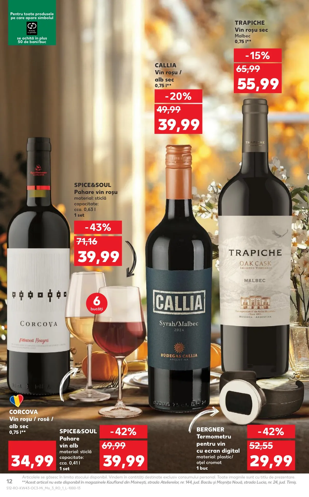 Kaufland akciós újság Románia Bor katalógus 10.22–10.28 – 12. oldal