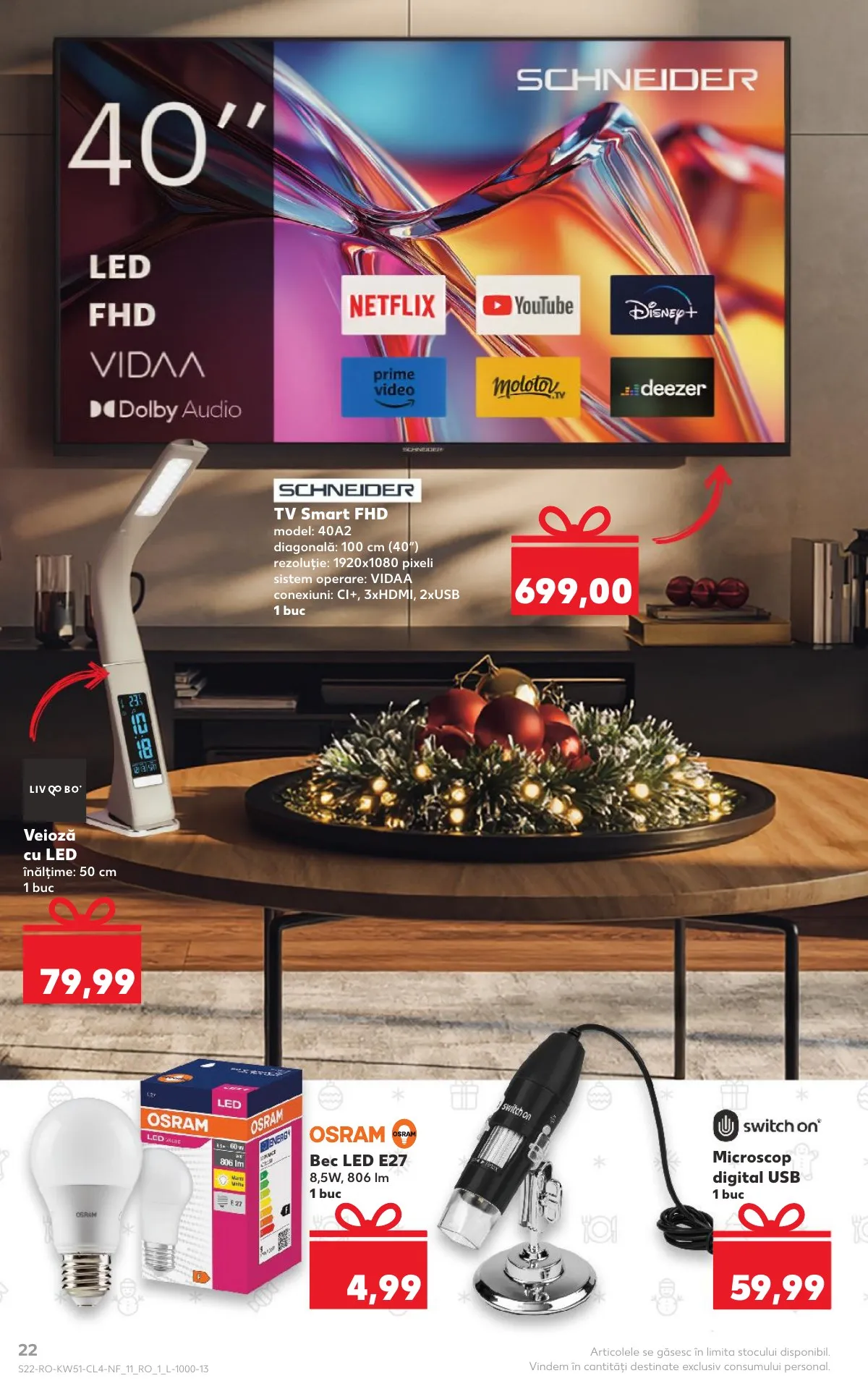 Kaufland akciós újság Románia Nonfood 12.17–12.23 – 22. oldal