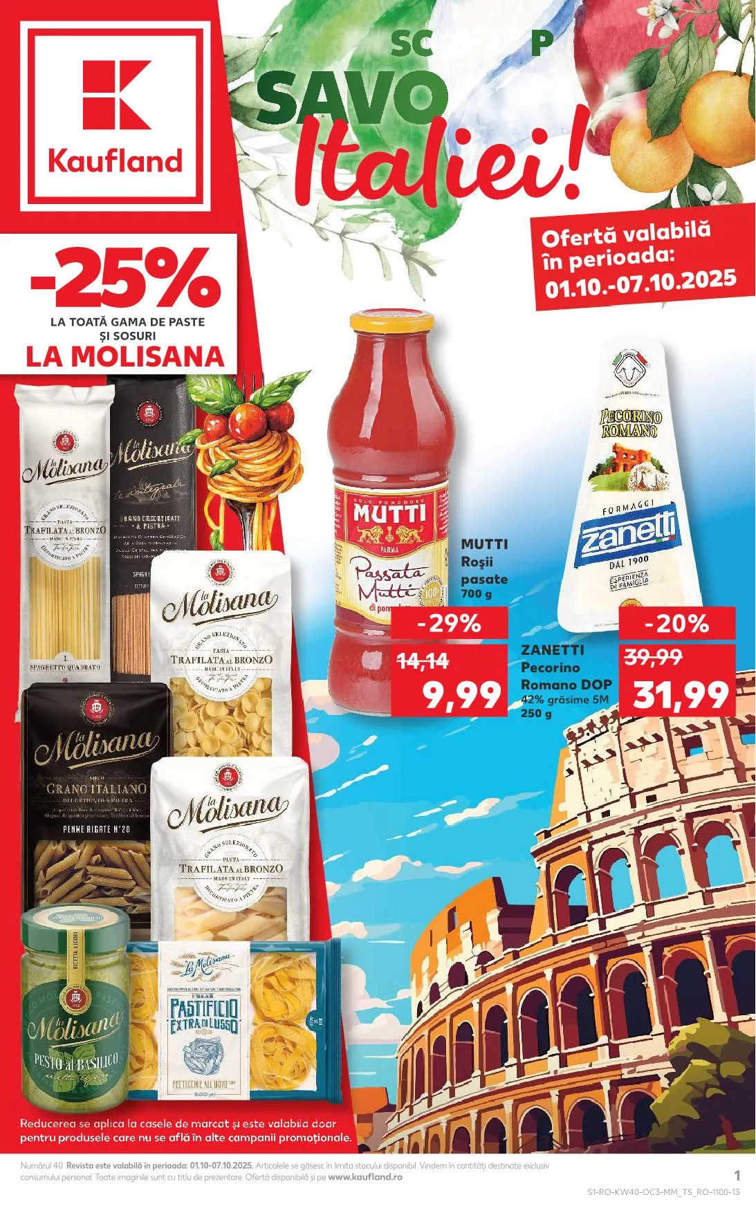 Kaufland akciós újság Románia olasz het 10.01–10.07