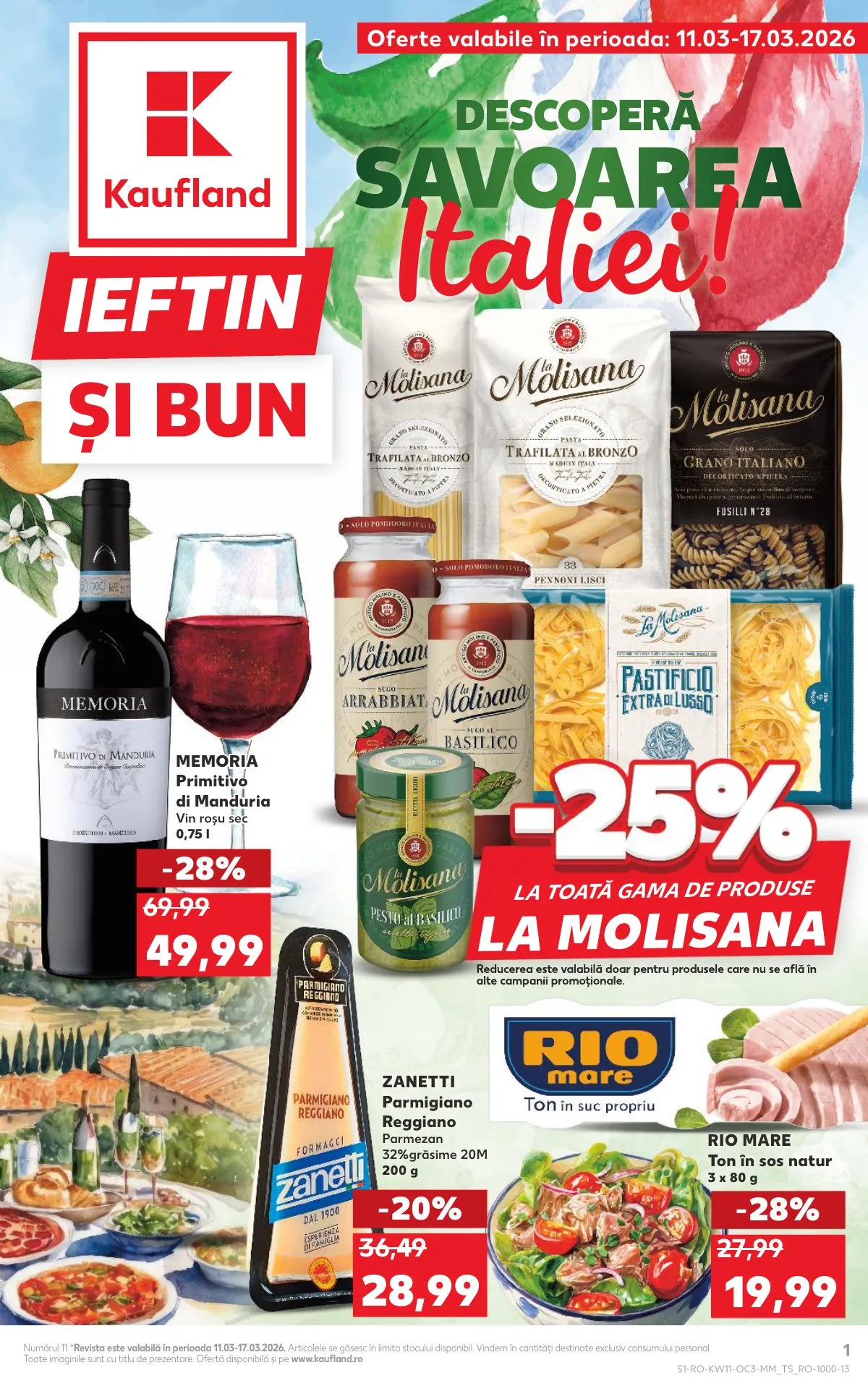 Kaufland akciós újság Románia Olasz het 03.11–03.17
