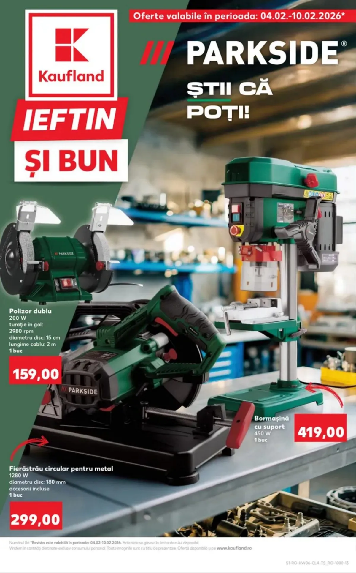 Kaufland akciós újság Románia Parkside 02.04–02.10