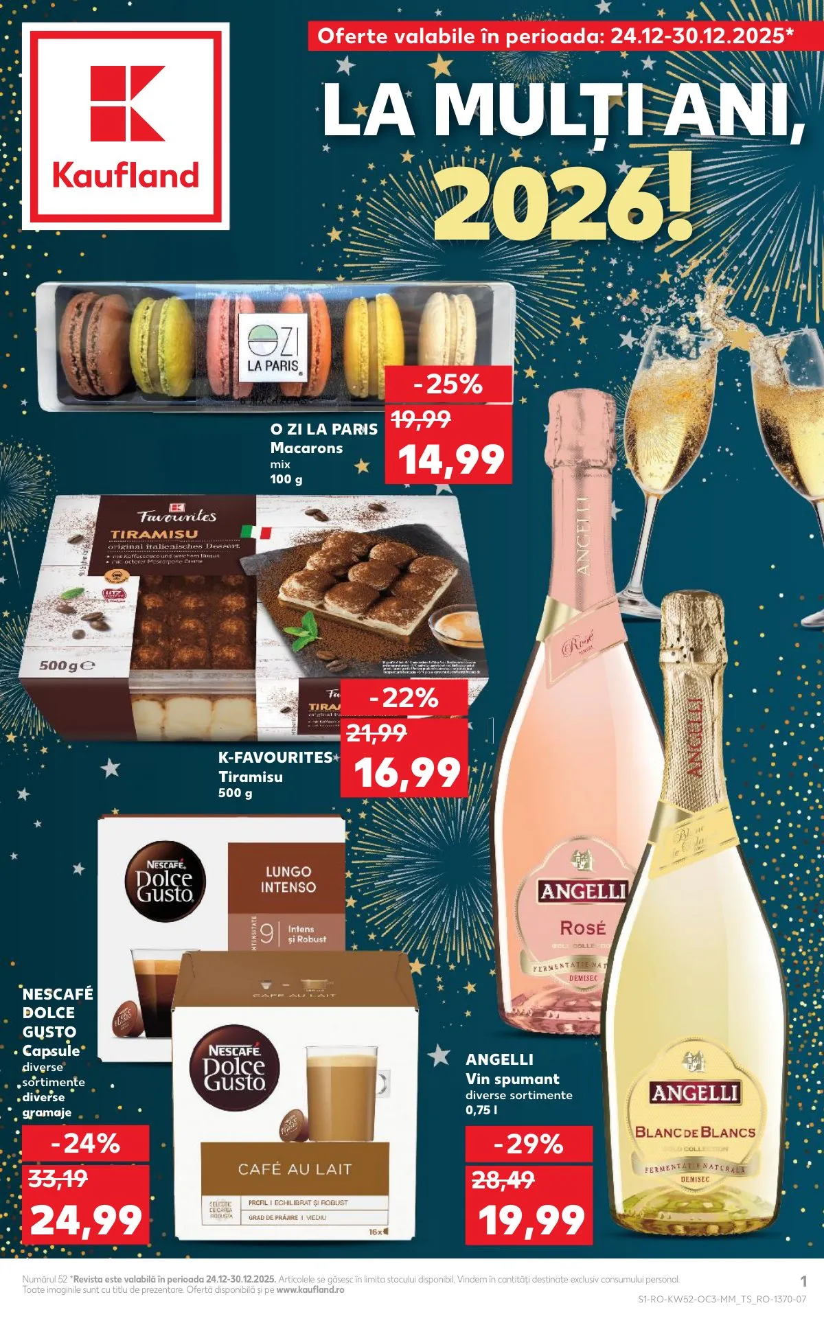 Kaufland akciós újság Románia Uj evi desszertek 12.24–12.30