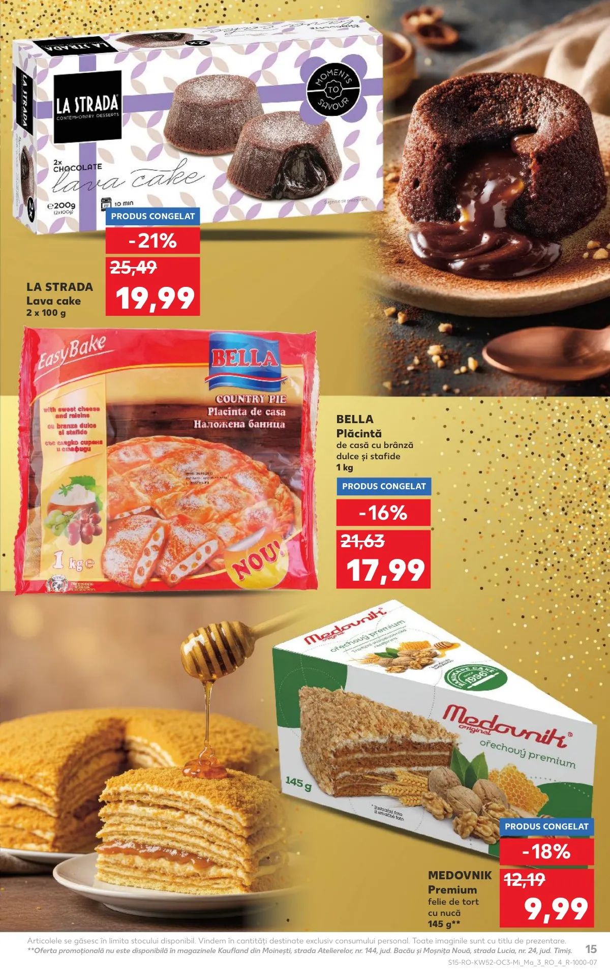 Kaufland akciós újság Románia Uj evi desszertek 12.24–12.30 – 15. oldal