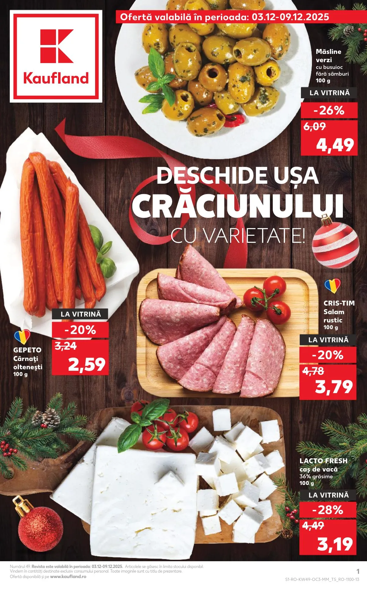Kaufland akciós újság Románia Unnepi etelek 12.03–12.09