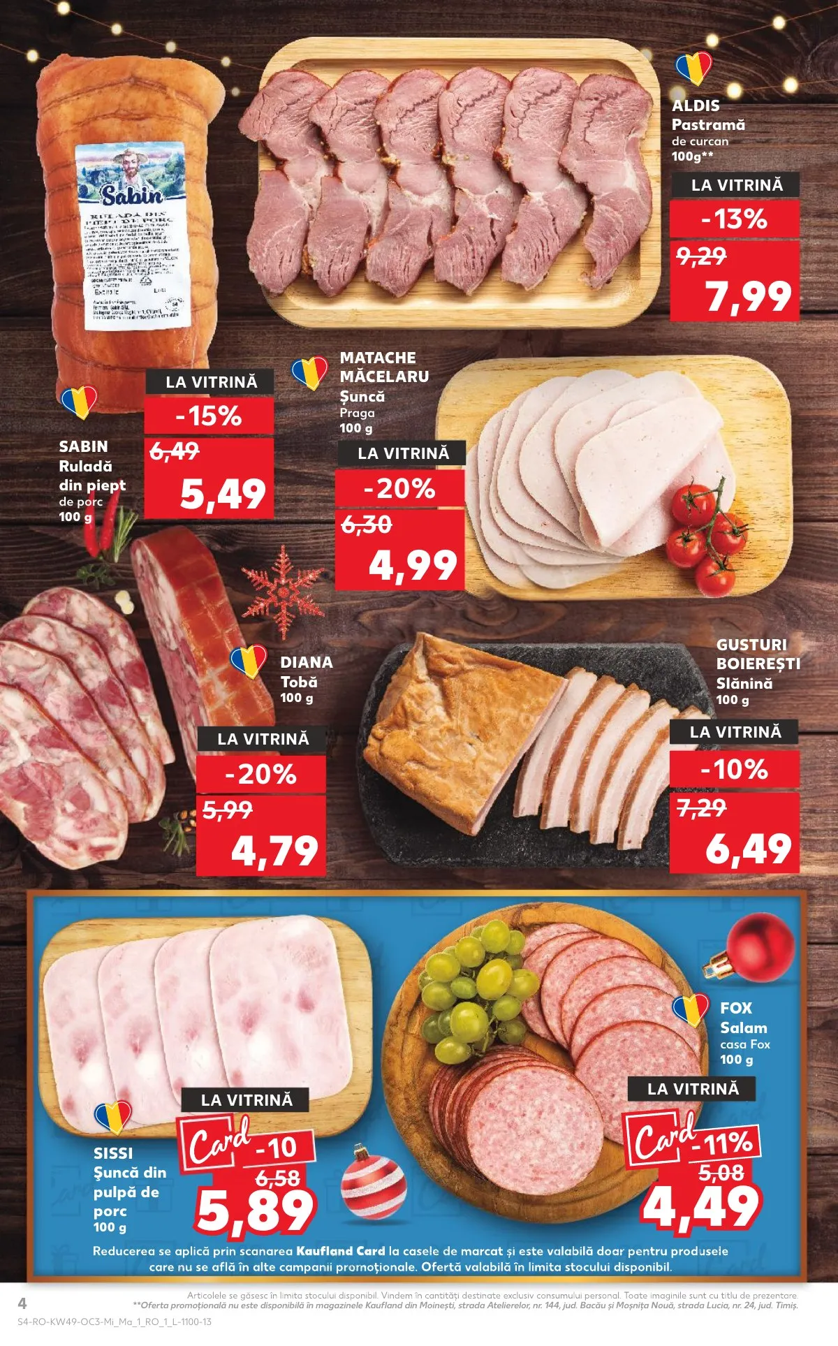 Kaufland akciós újság Románia Unnepi etelek 12.03–12.09 – 4. oldal