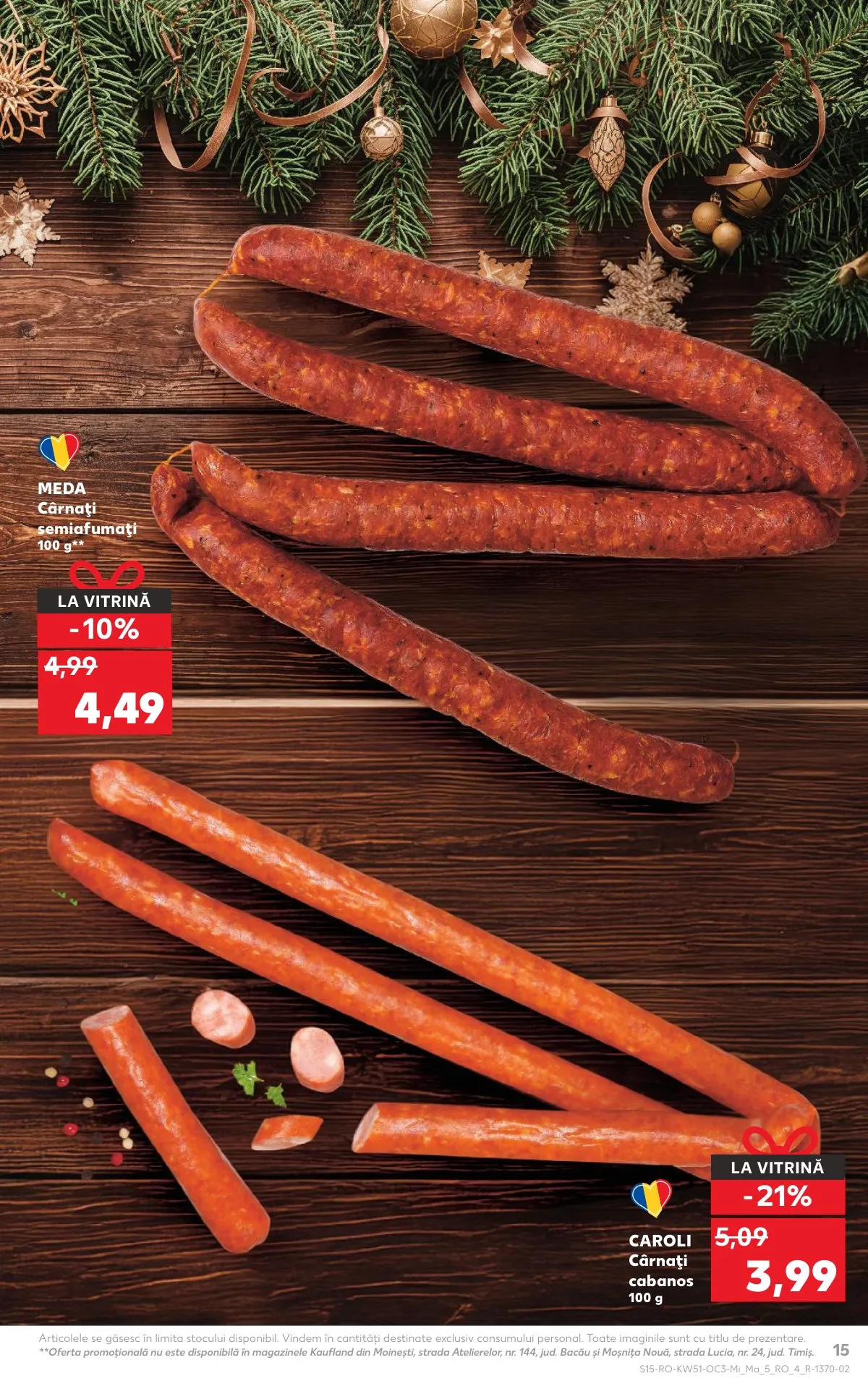 Kaufland akciós újság Románia Unnepi etelek 12.17–12.23 – 15. oldal