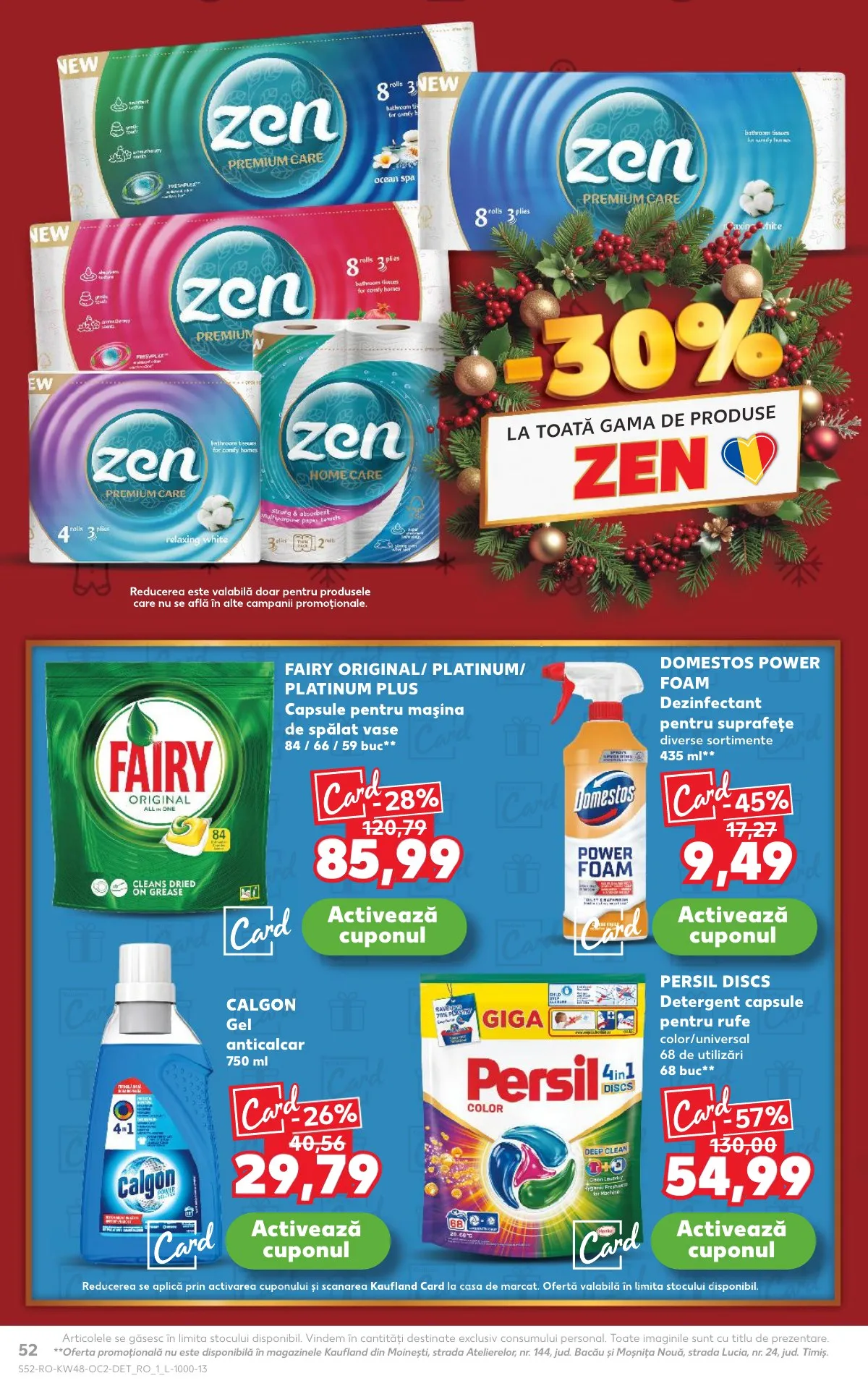 Kaufland akciós újság Románia 11.26–12.02 – 52. oldal