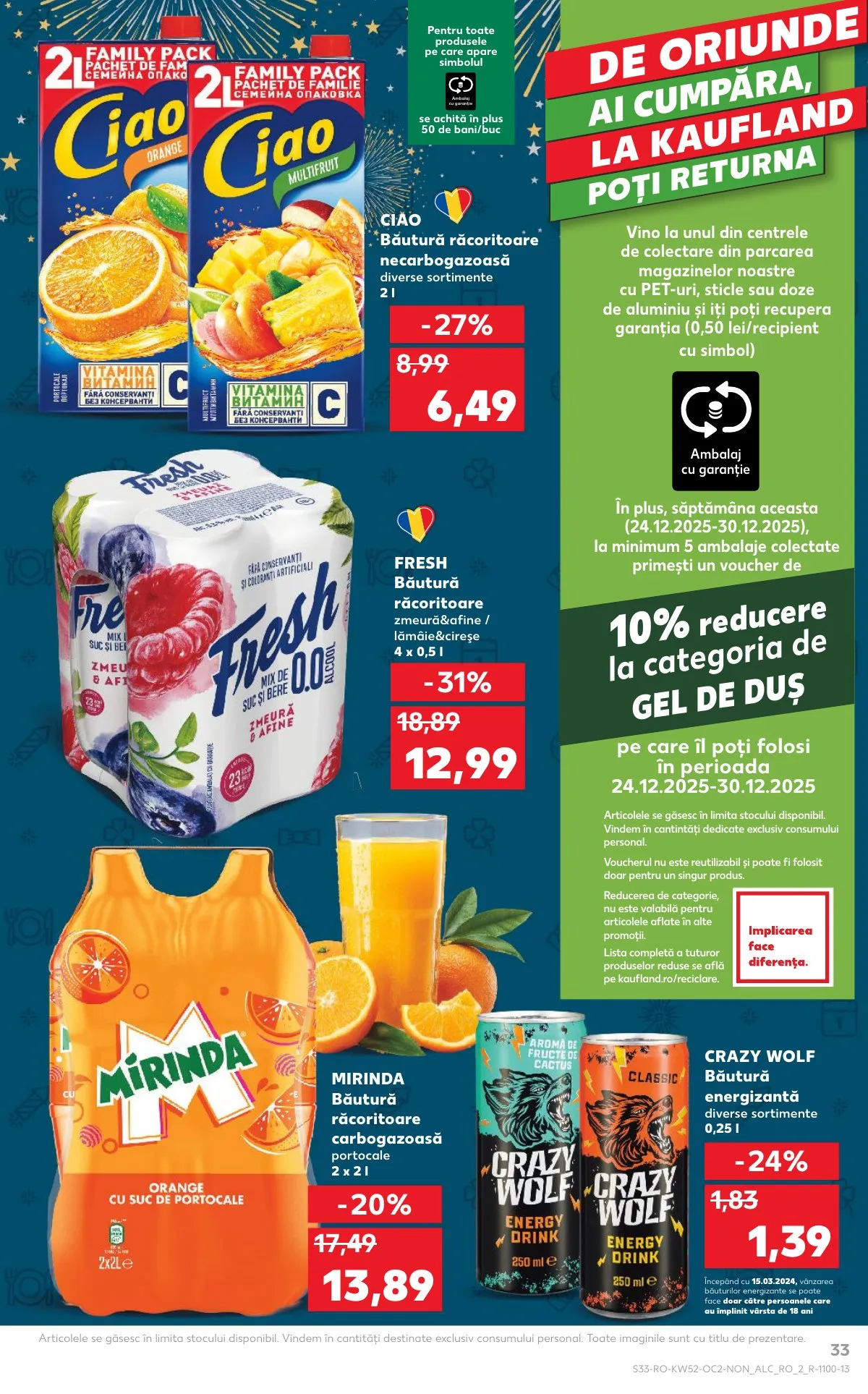 Kaufland akciós újság Románia 12.24–12.30 – 33. oldal