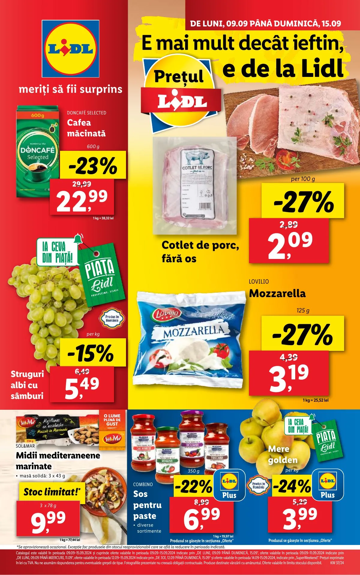 Lidl akciós újság Románia 09.09–09.15