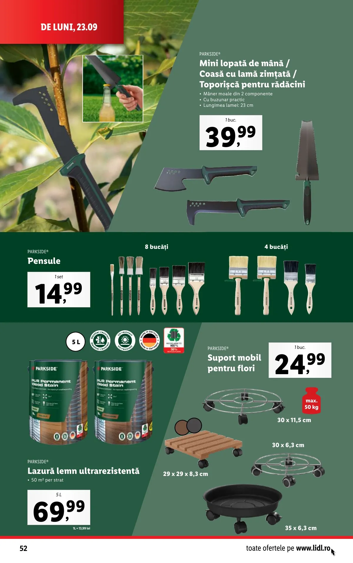 Lidl akciós újság Románia 09.23–09.29 – 52. oldal