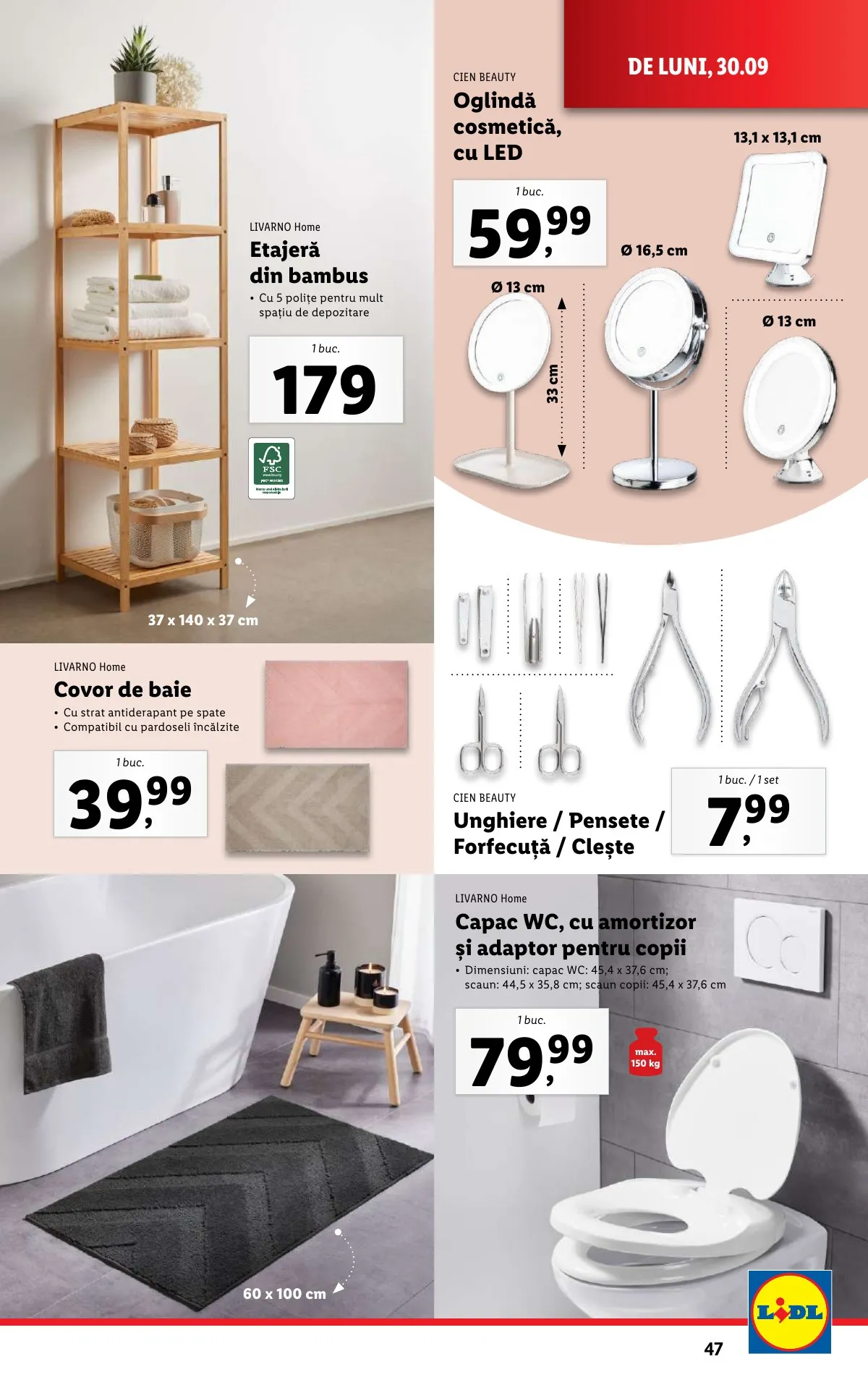 Lidl akciós újság Románia 09.30–10.06 – 47. oldal