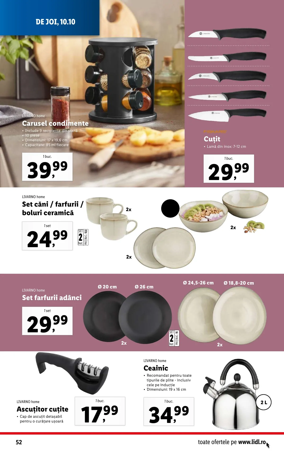 Lidl akciós újság Románia 10.07–10.13 – 52. oldal
